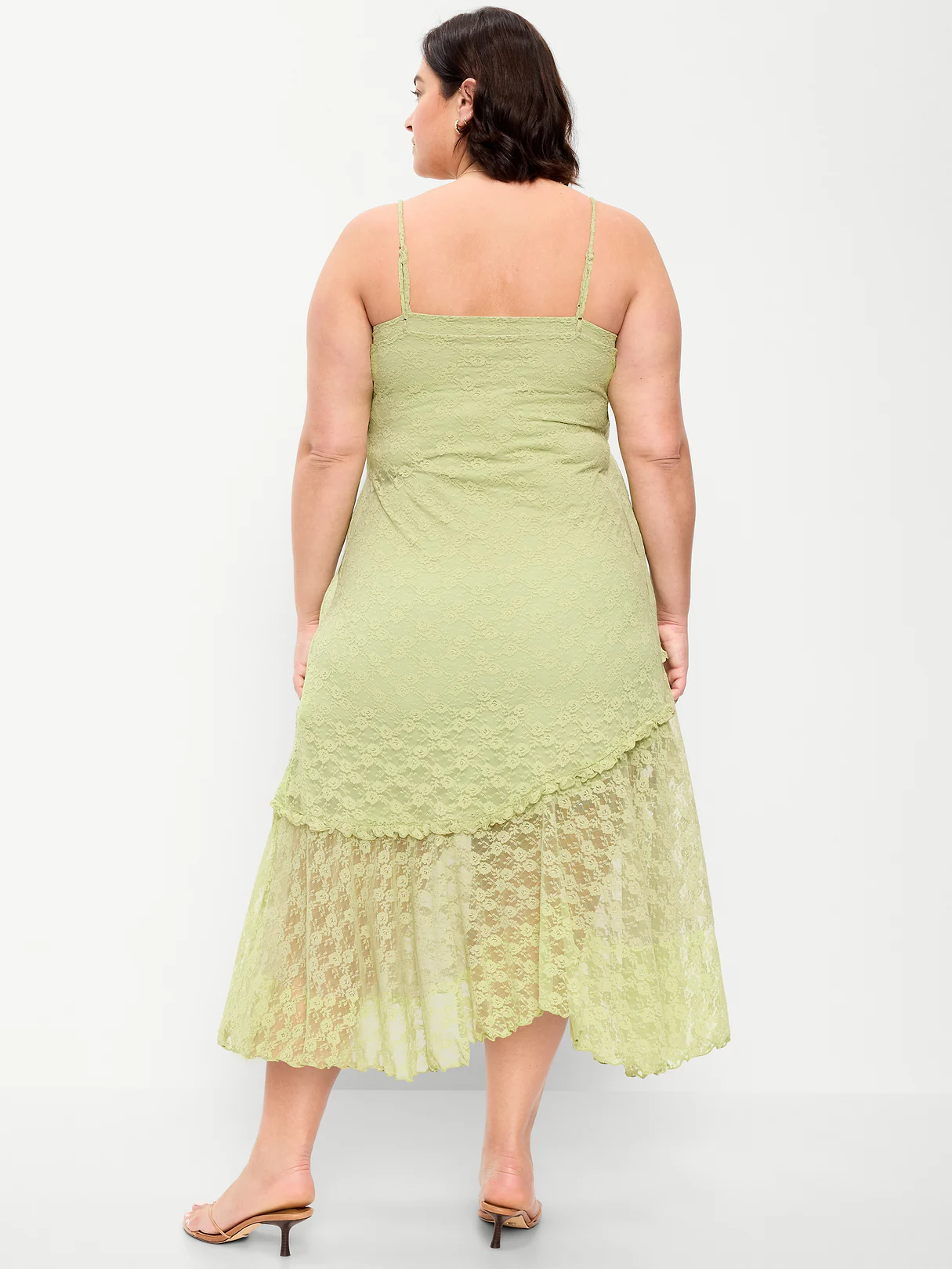 Fit & Flare Lace Midi Dress - Dandelion Leaf