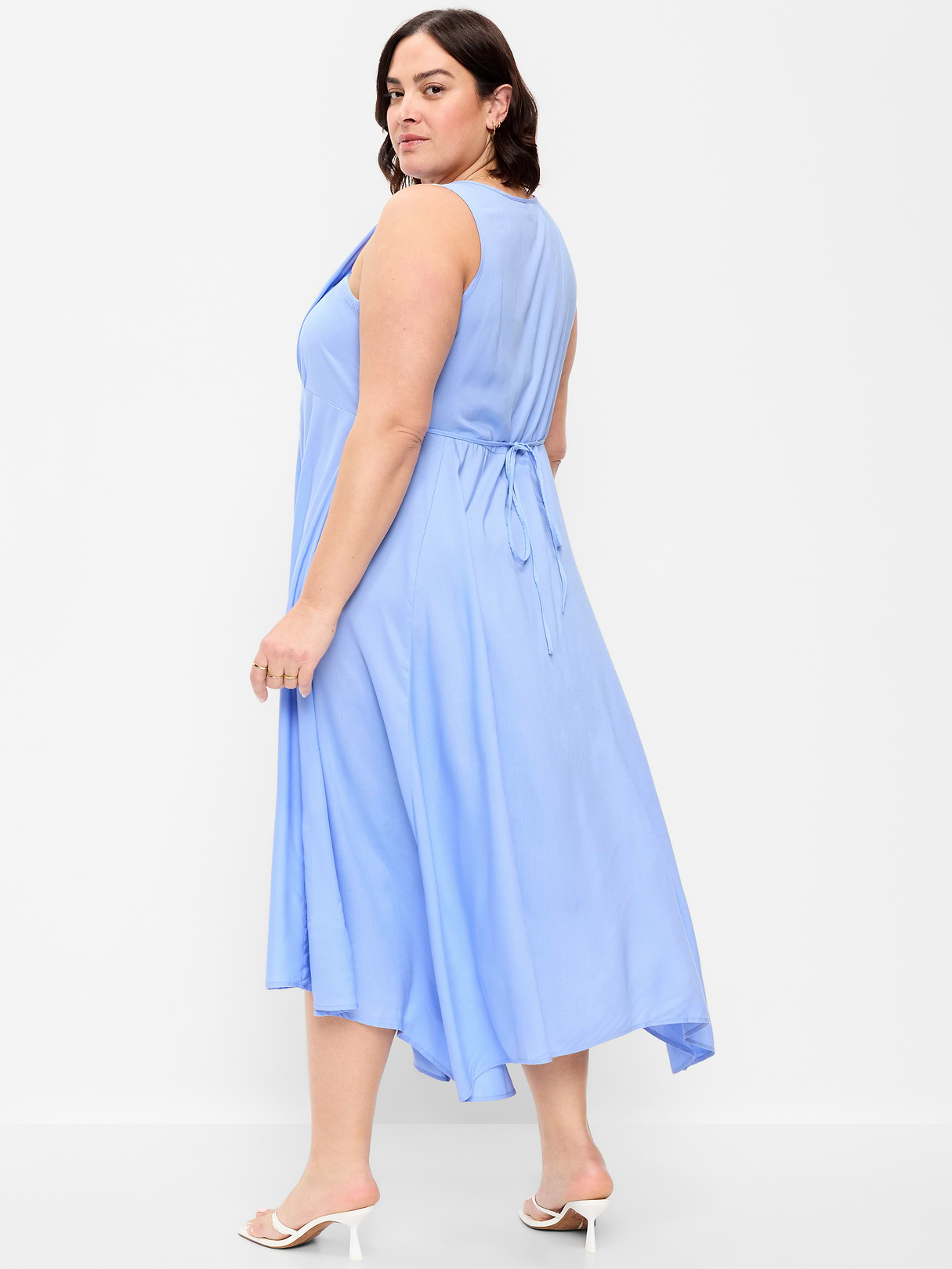 Handkerchief Hem Midi Dress - Flax Flower
