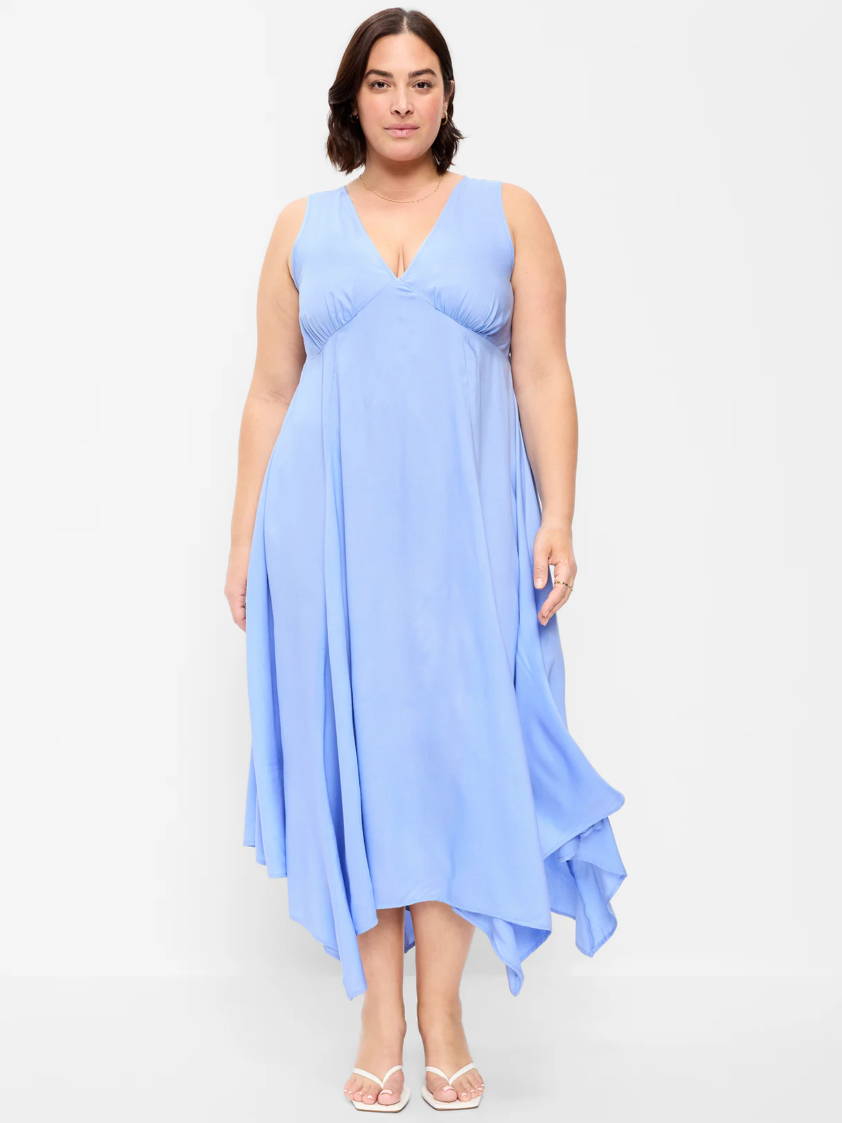 Handkerchief Hem Midi Dress - Flax Flower
