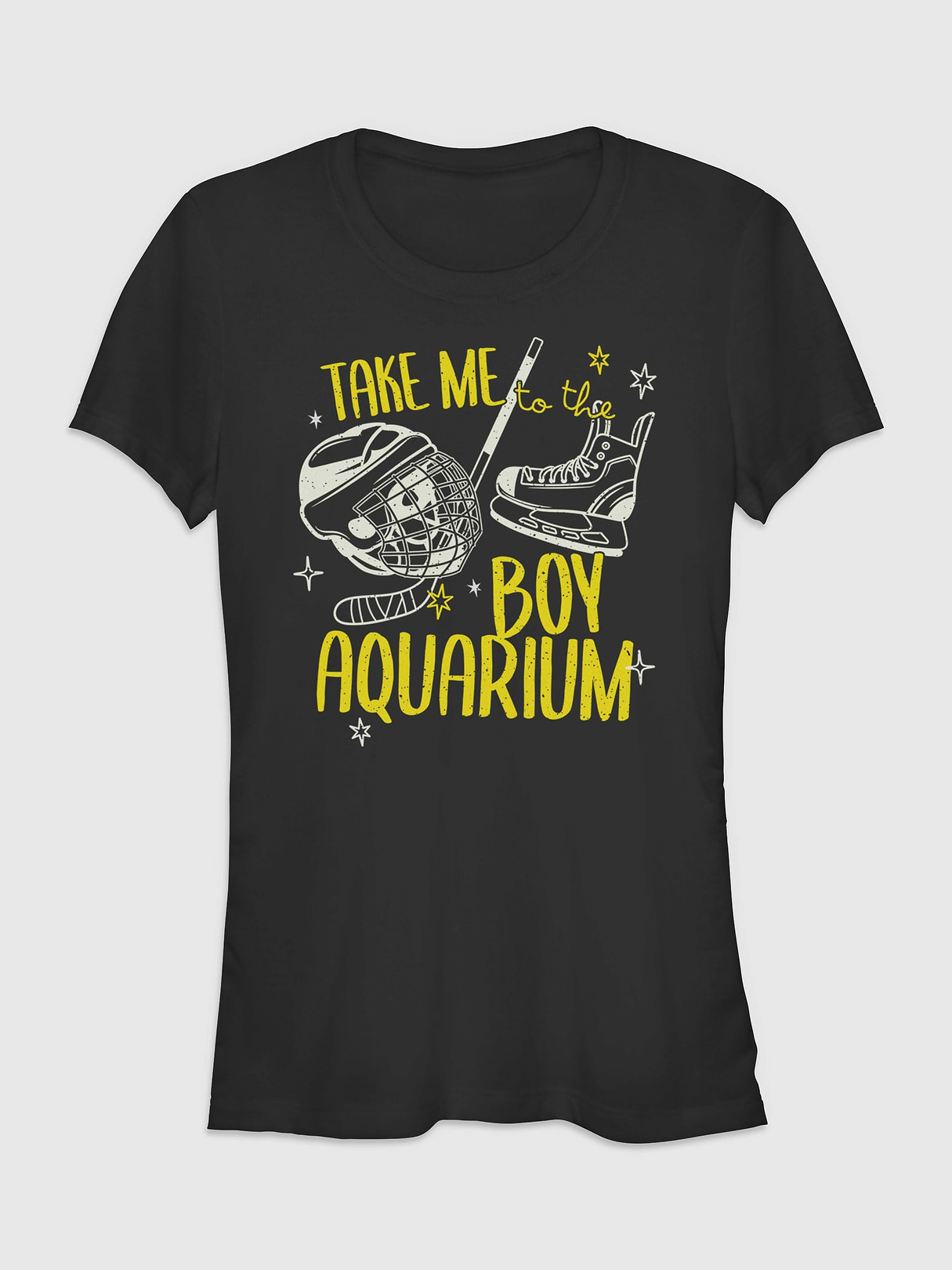 Boy Aquarium Short Sleeve  Graphic T-Shirt - Black