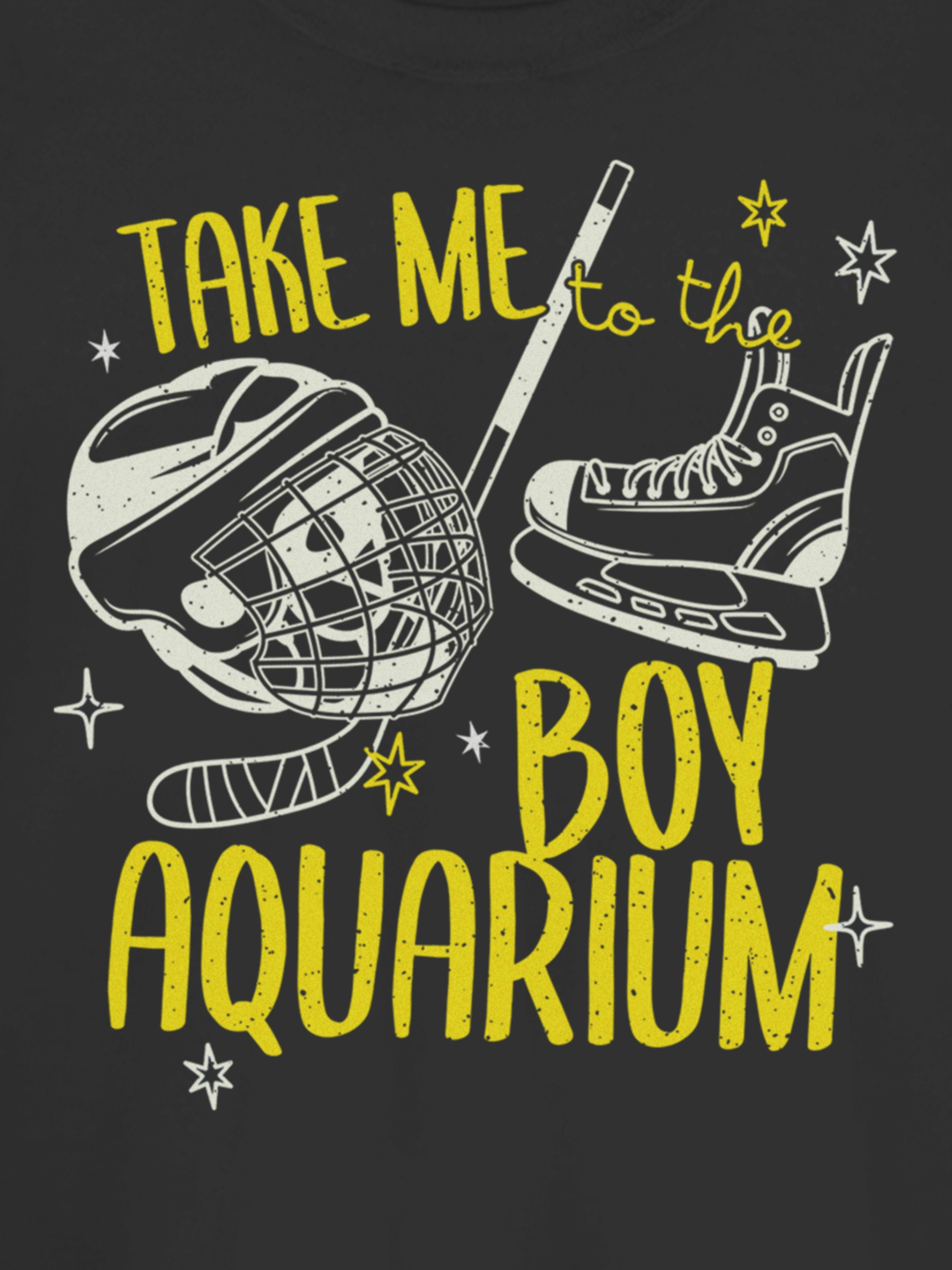 Boy Aquarium Short Sleeve  Graphic T-Shirt - Black