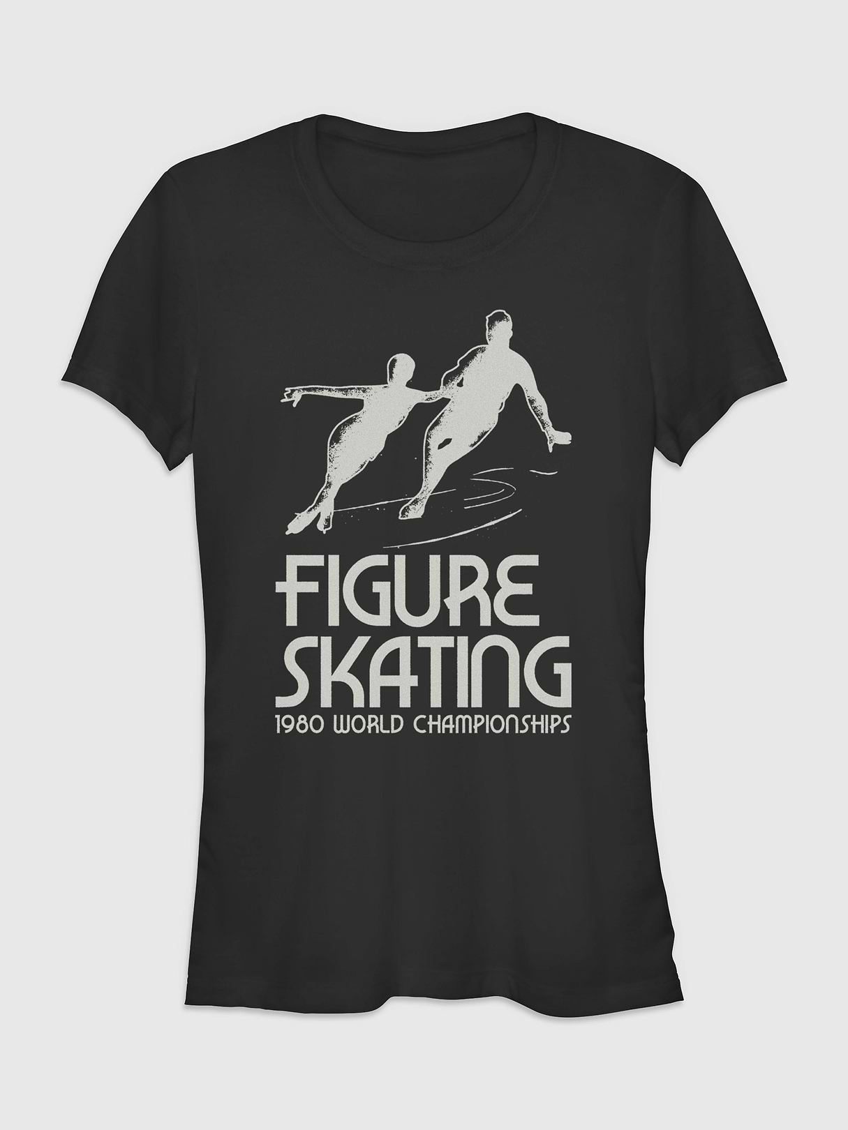 Figure Skating  Short Sleeve Graphic T-Shirt - Black