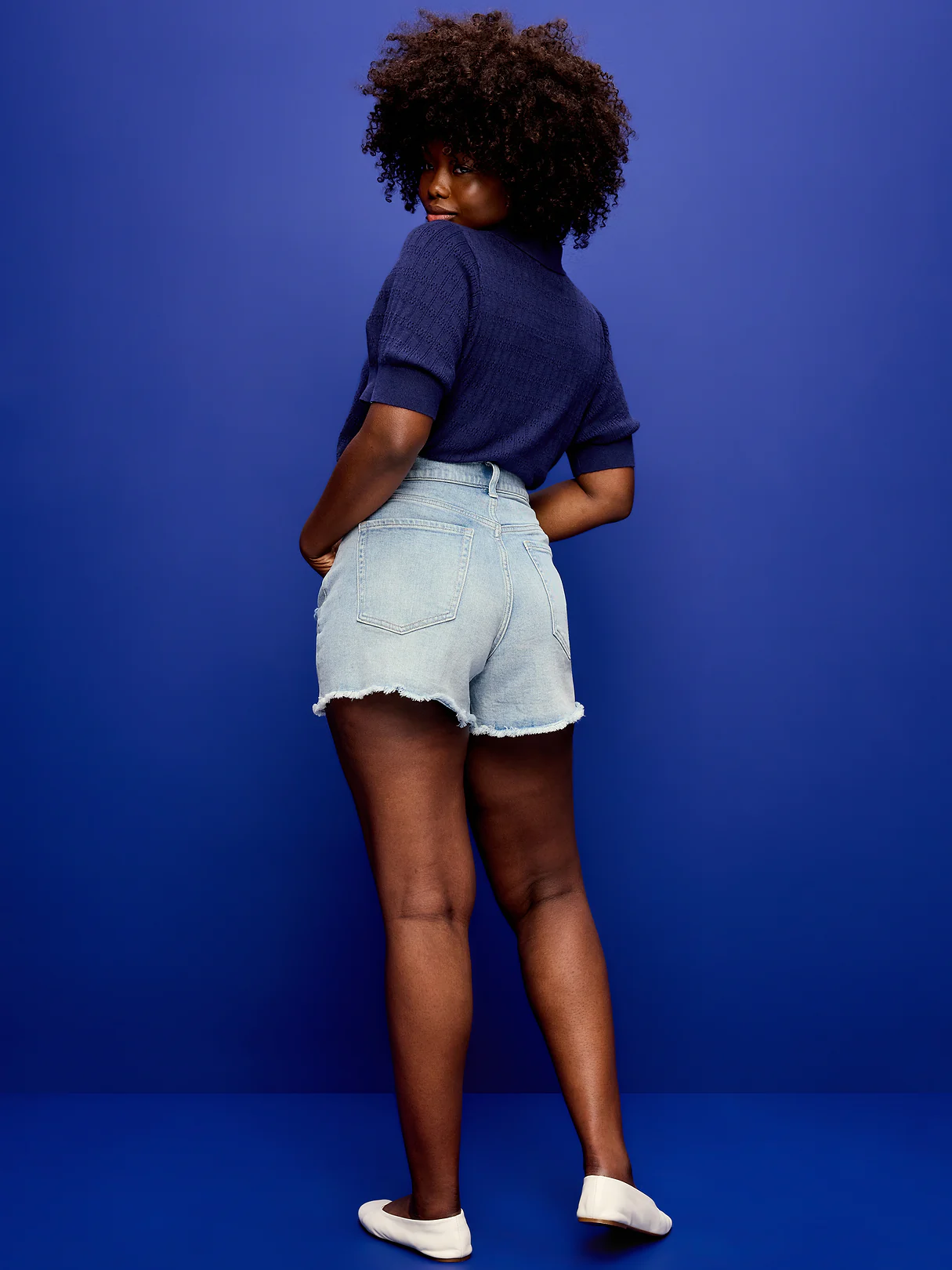 Curvy High-Waisted OG Jean Cut-Off Shorts -- 4-inch inseam - Lightest