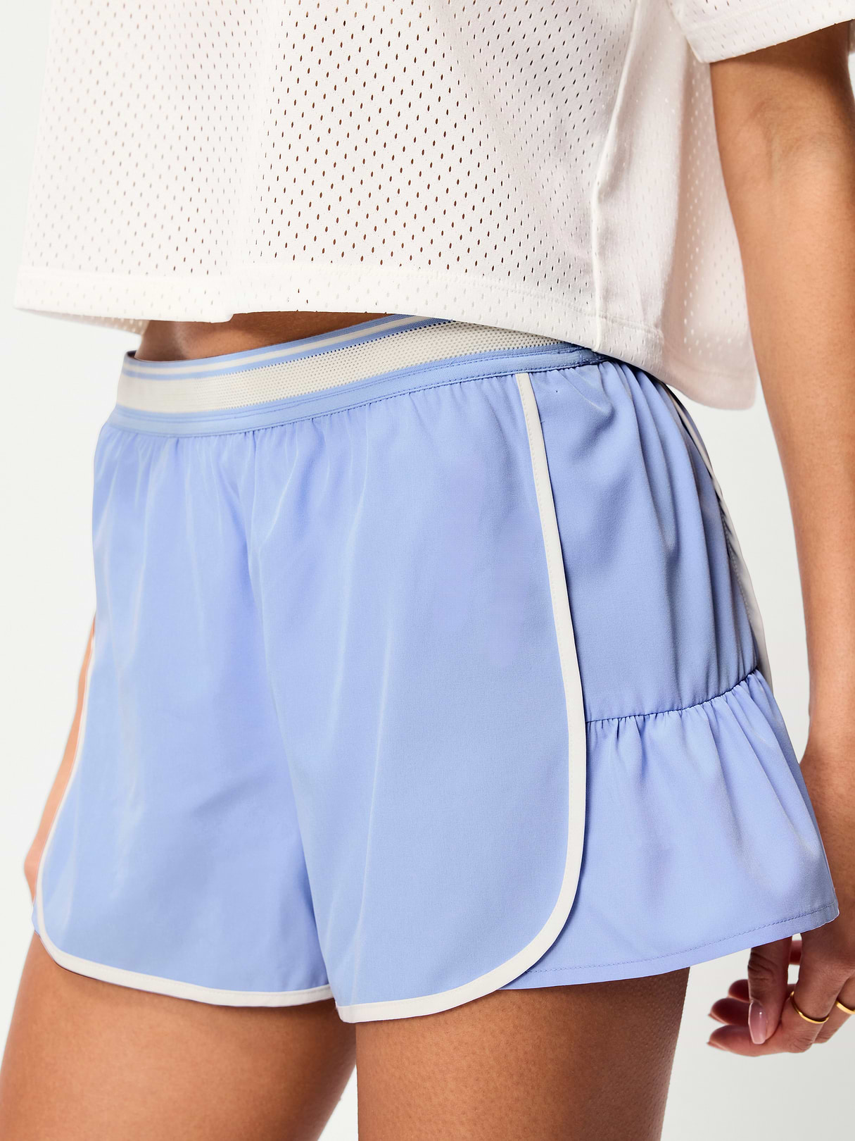 Mid-Rise StretchTech Run Shorts -- 3-inch inseam - Peri Heir