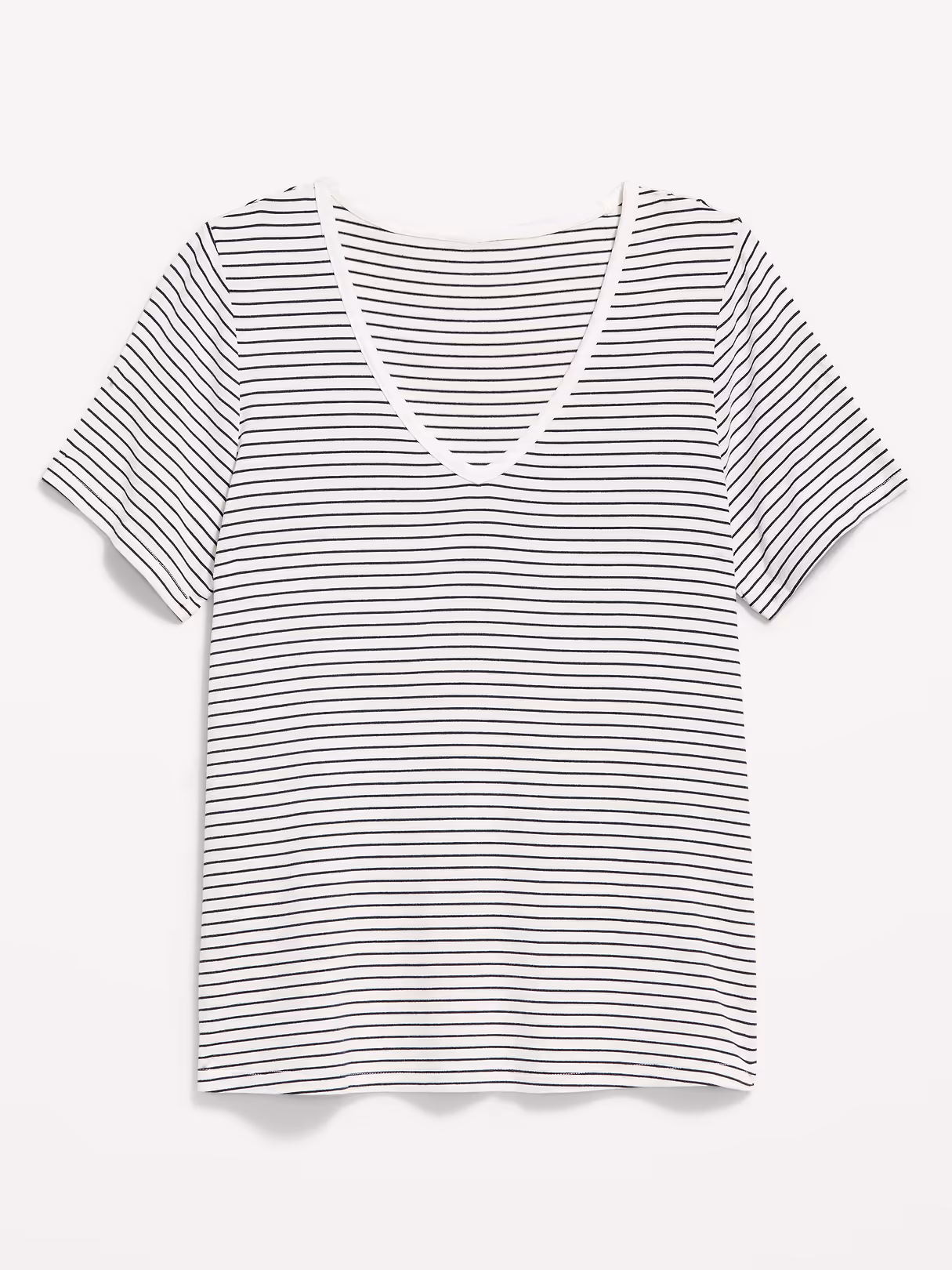 Luxe Slub-Knit T-Shirt - Small Navy Stripe