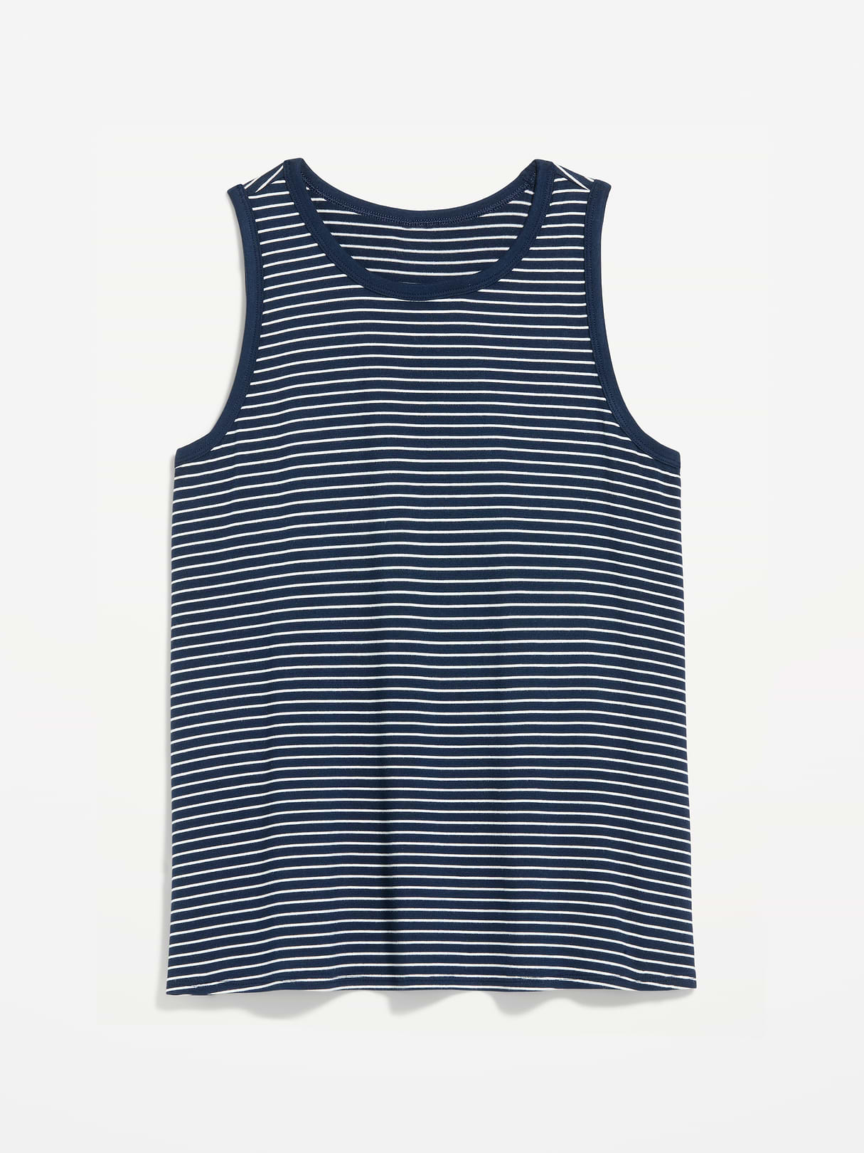 Luxe Sleeveless Top - White Small Stripe
