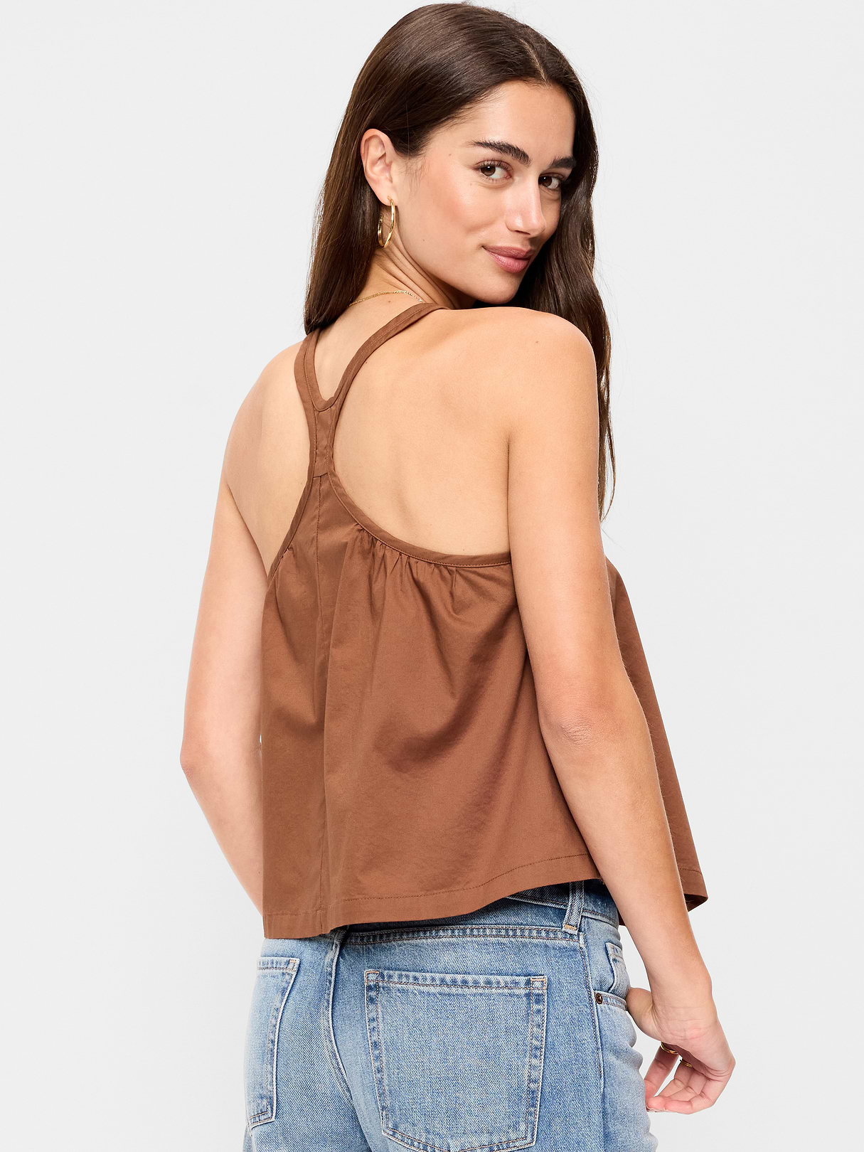 Sleeveless Trapeze Tank Top - Coco de mer