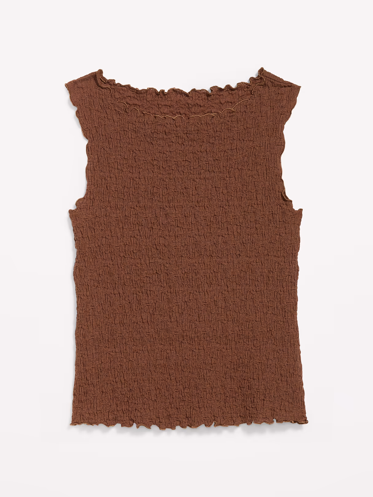 Sleeveless Smocked Tank Top - Coco de mer