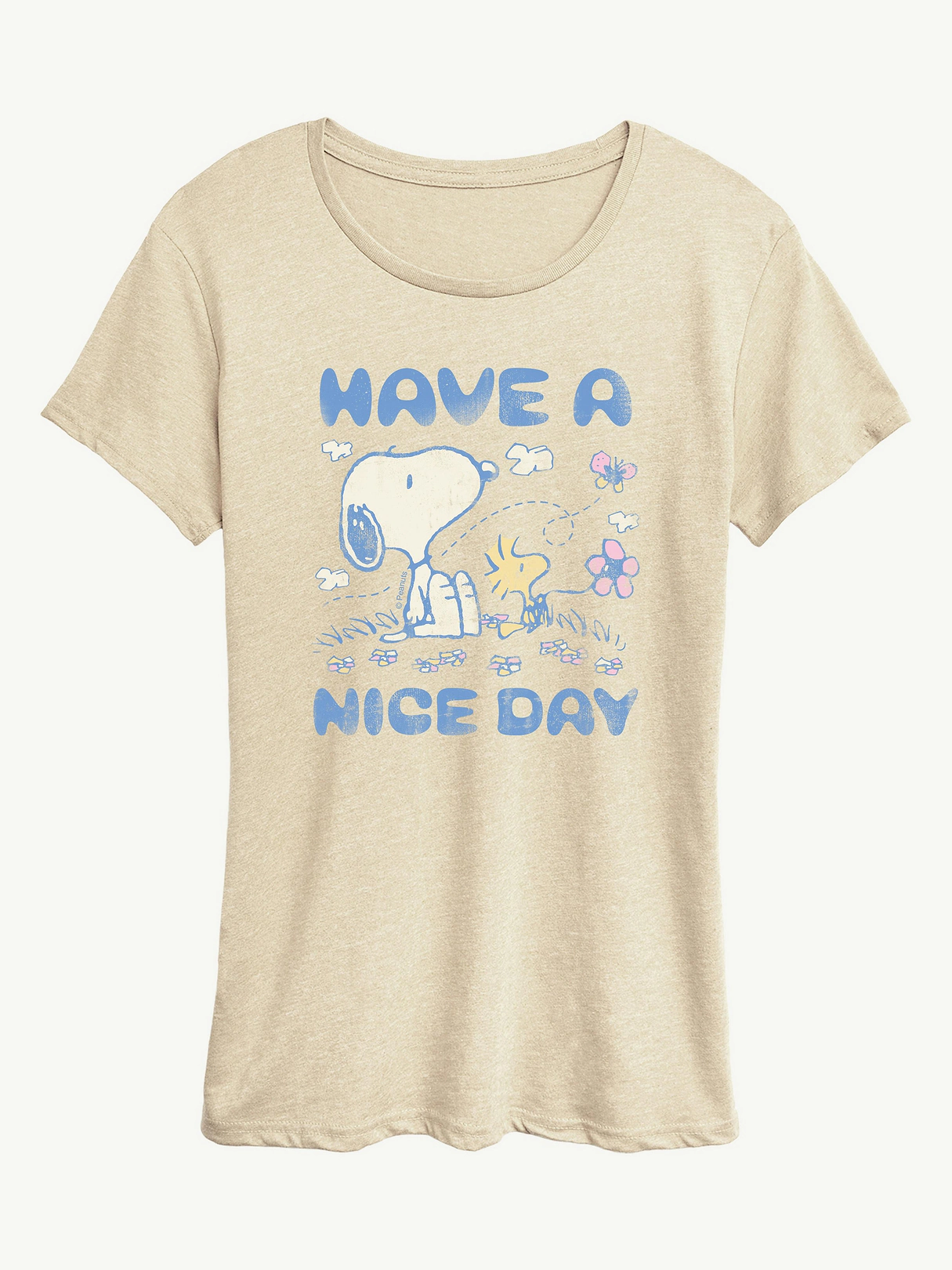 Peanuts Snoopy And Woodstock Have A Nice Day Short Sleeve Graphic T-Shirt - Birch