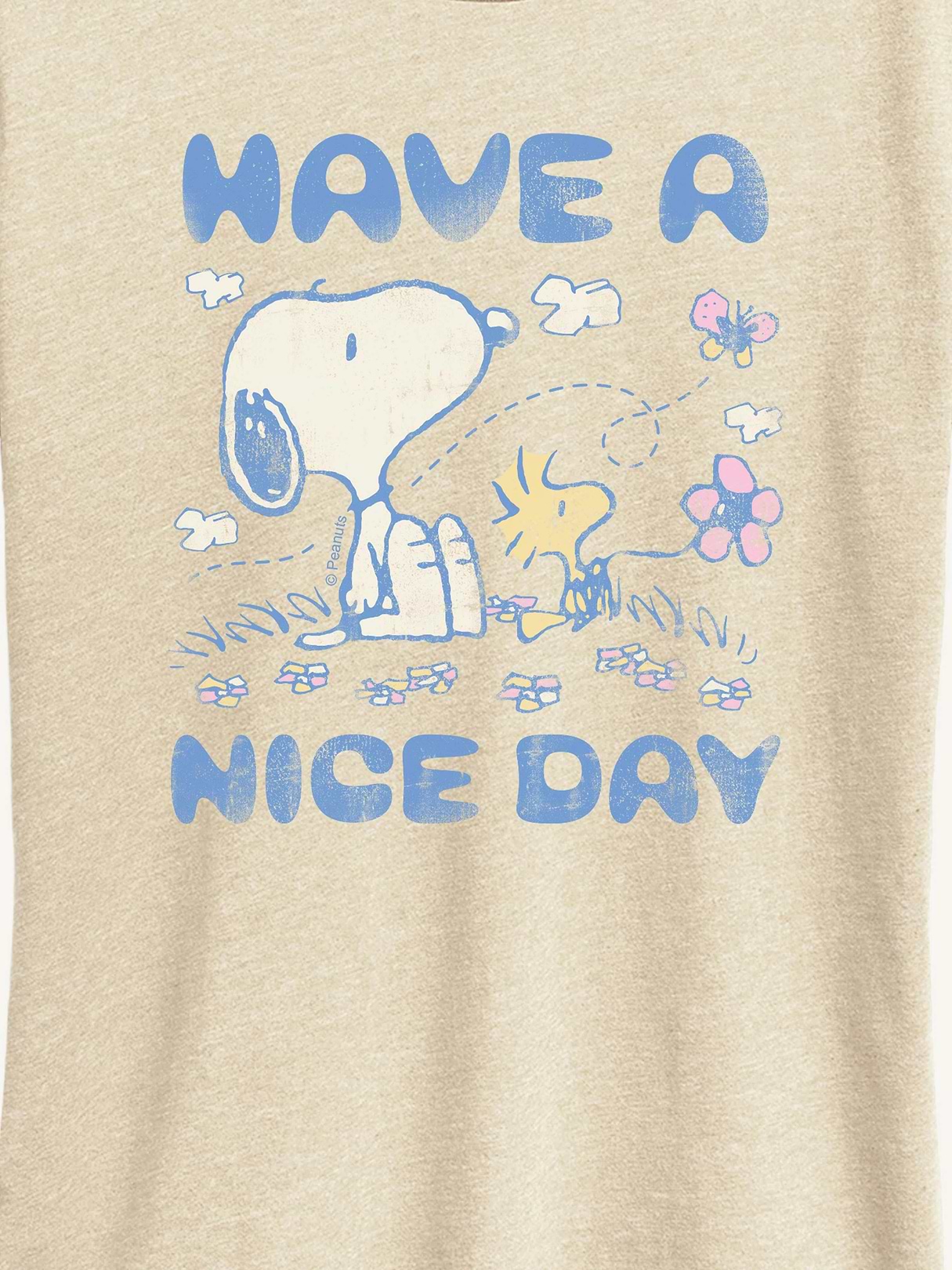 Peanuts Snoopy And Woodstock Have A Nice Day Short Sleeve Graphic T-Shirt - Birch