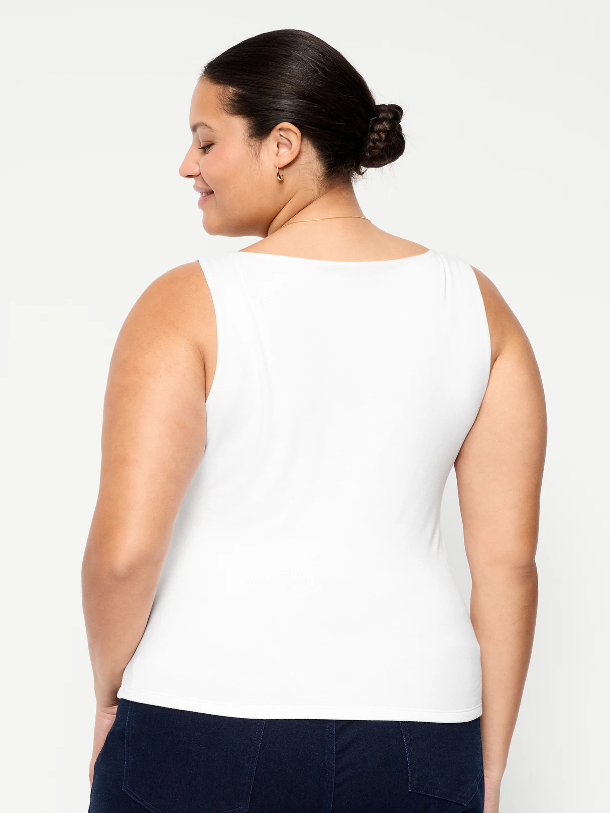 Hug Double-Layer Boatneck Top - Calla Lilies