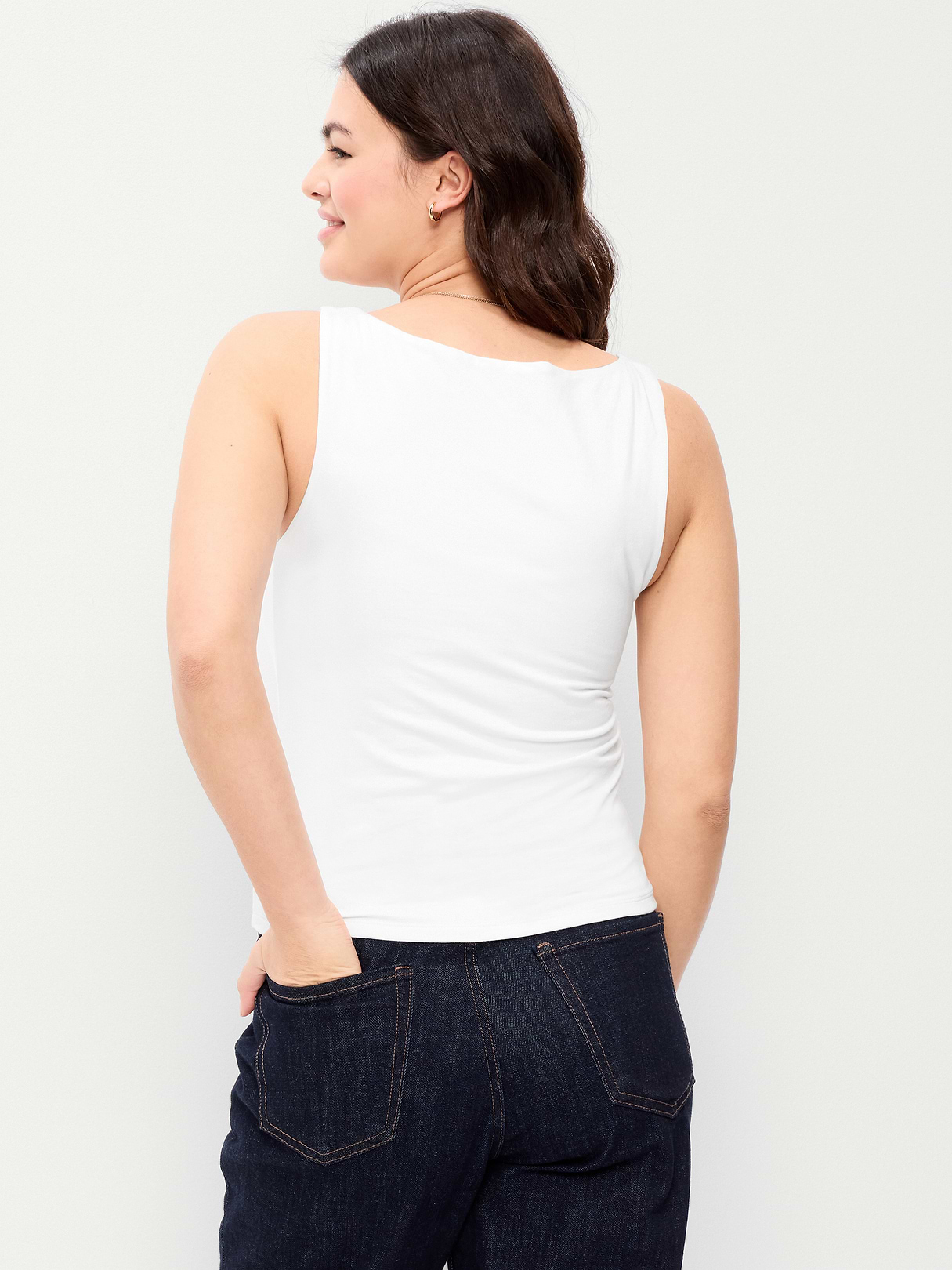 Hug Double-Layer Boatneck Top - Calla Lilies
