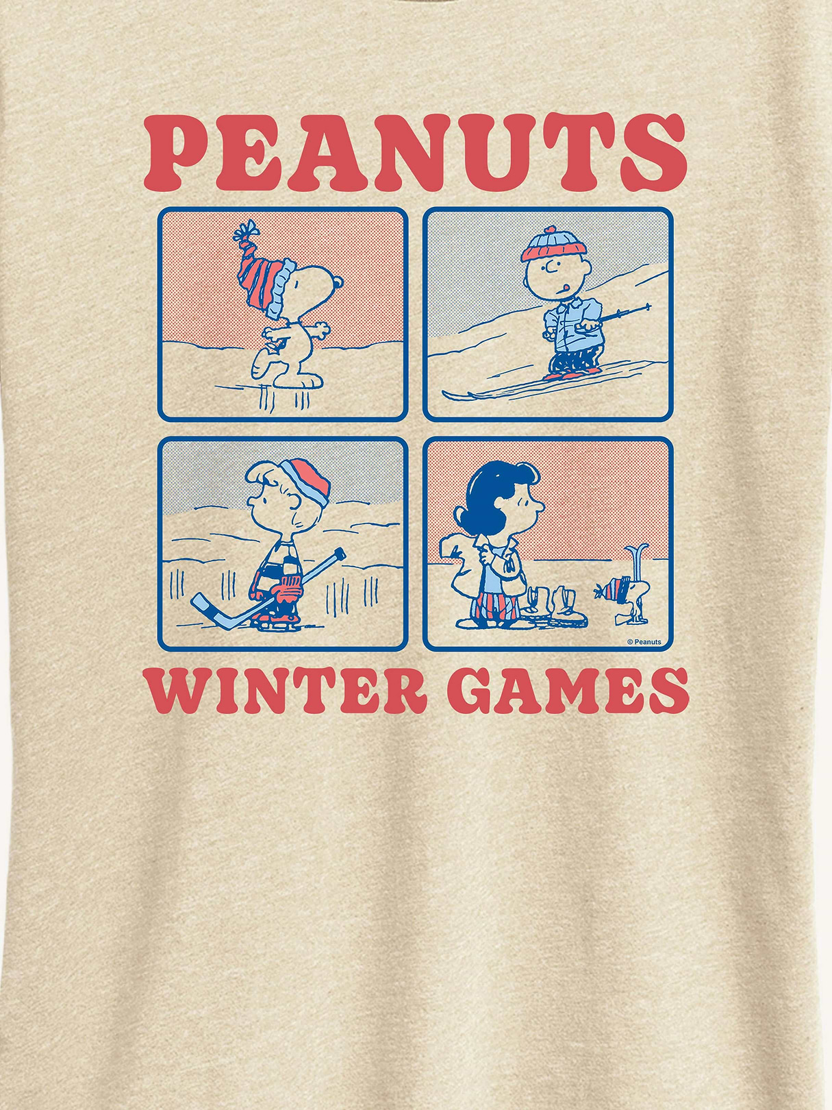 Peanuts Winter Games Short Sleeve Graphic T-Shirt - Birch