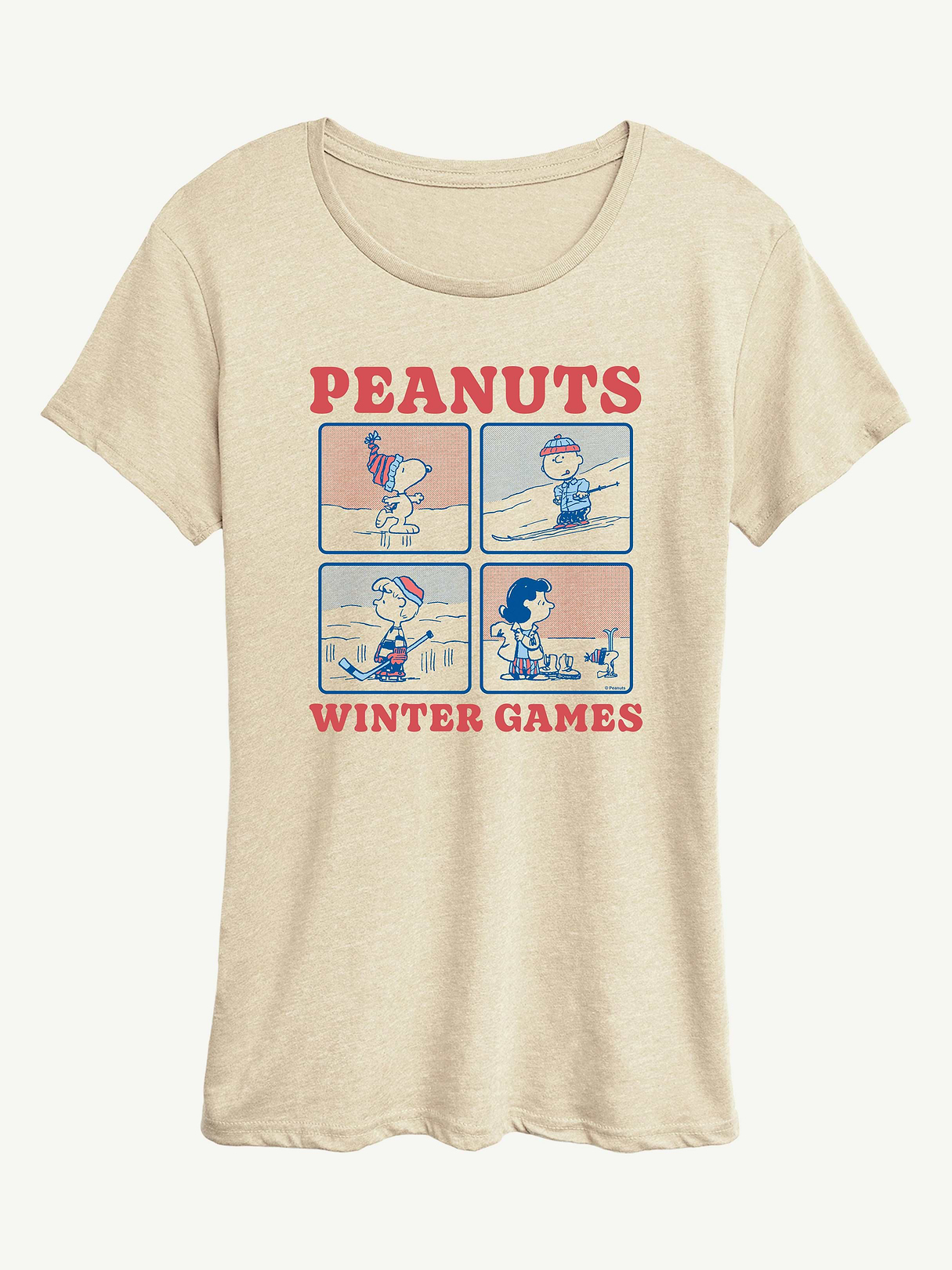 Peanuts Winter Games Short Sleeve Graphic T-Shirt - Birch