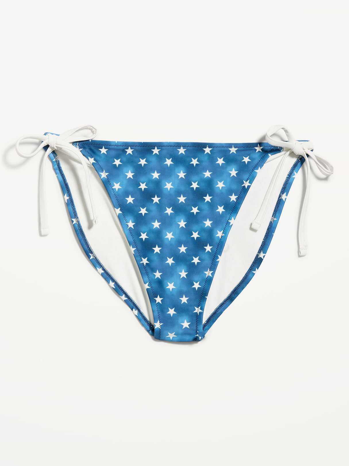 Eyelet String Bikini Swim Bottoms - Stars