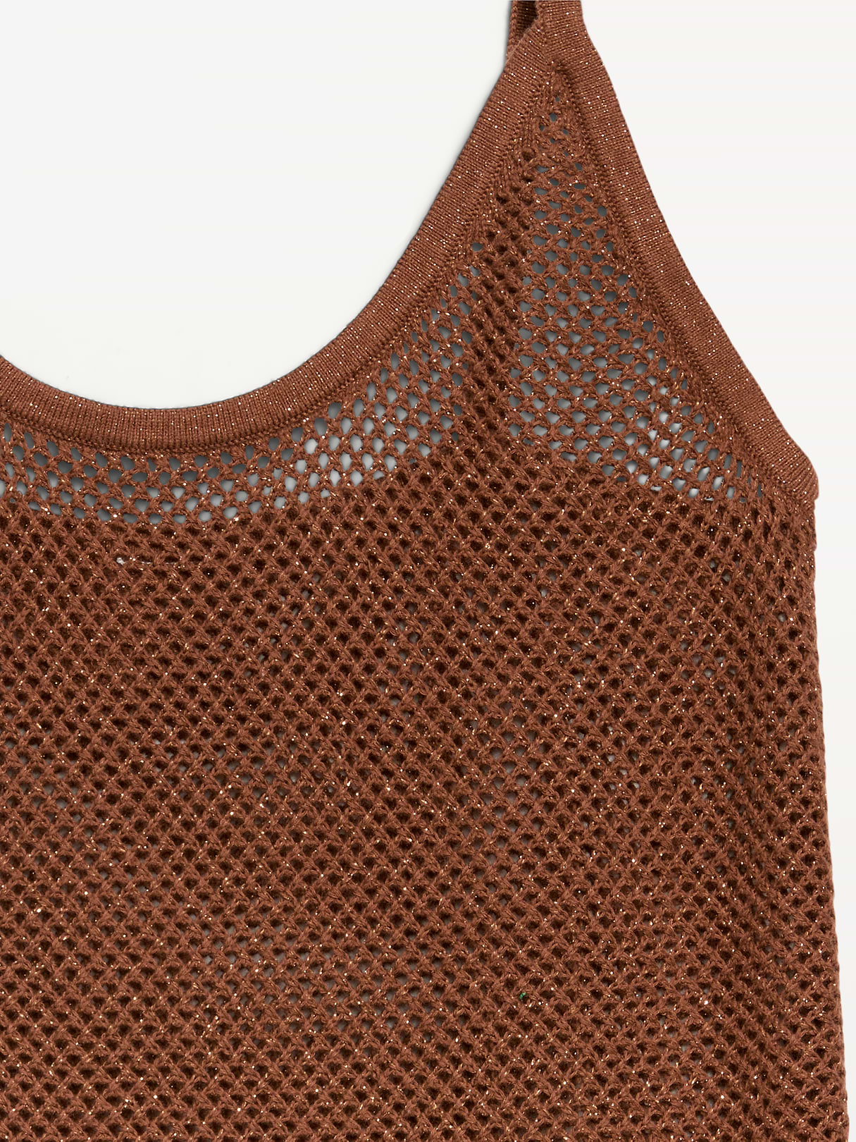 Metallic Peplum Tank Top - Coco de mer
