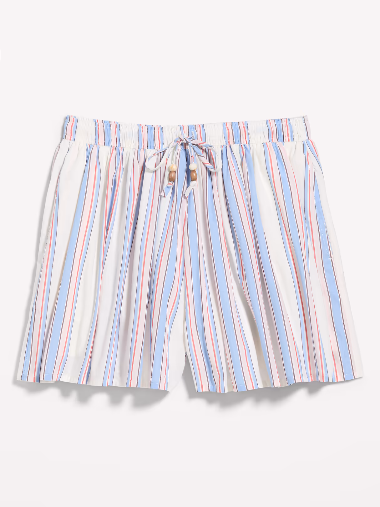High-Waisted Drapey Skirt Short - Multi Stripe