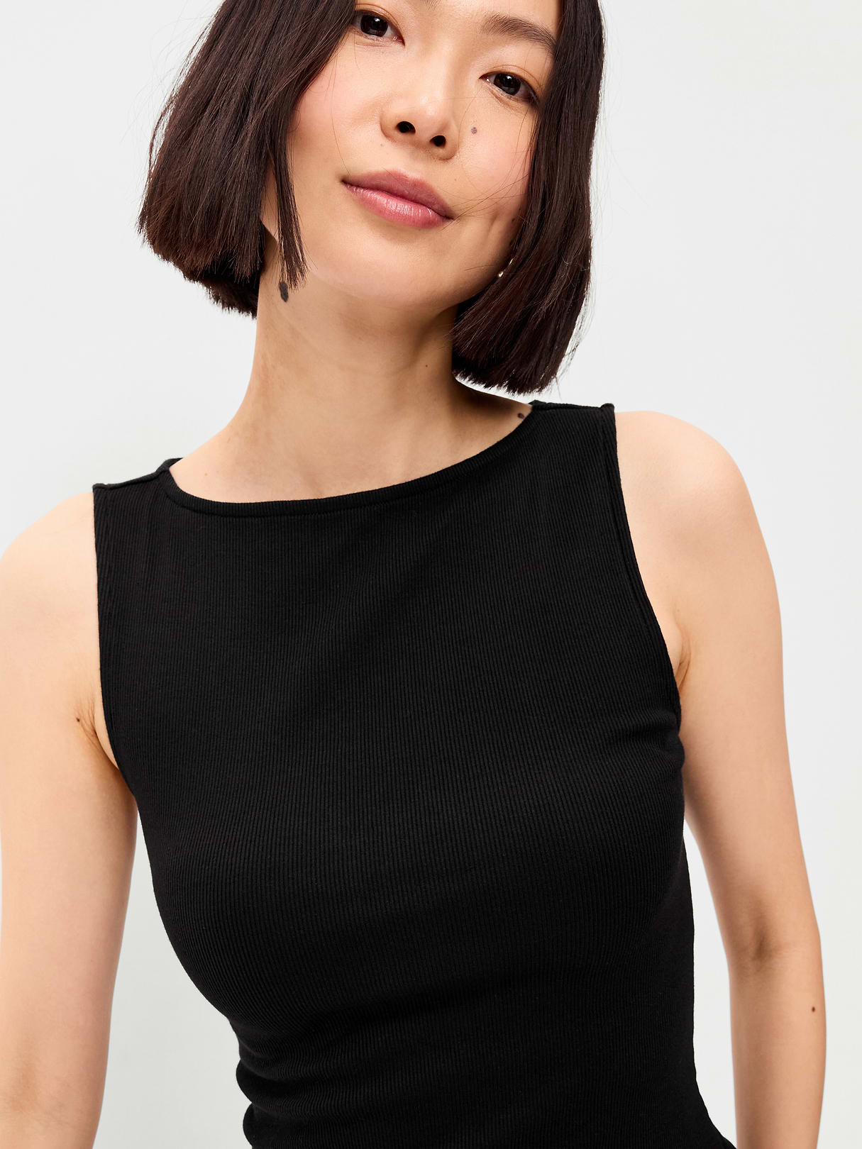 Mixed Media Drop-Waist Mini Dress - Black Jack