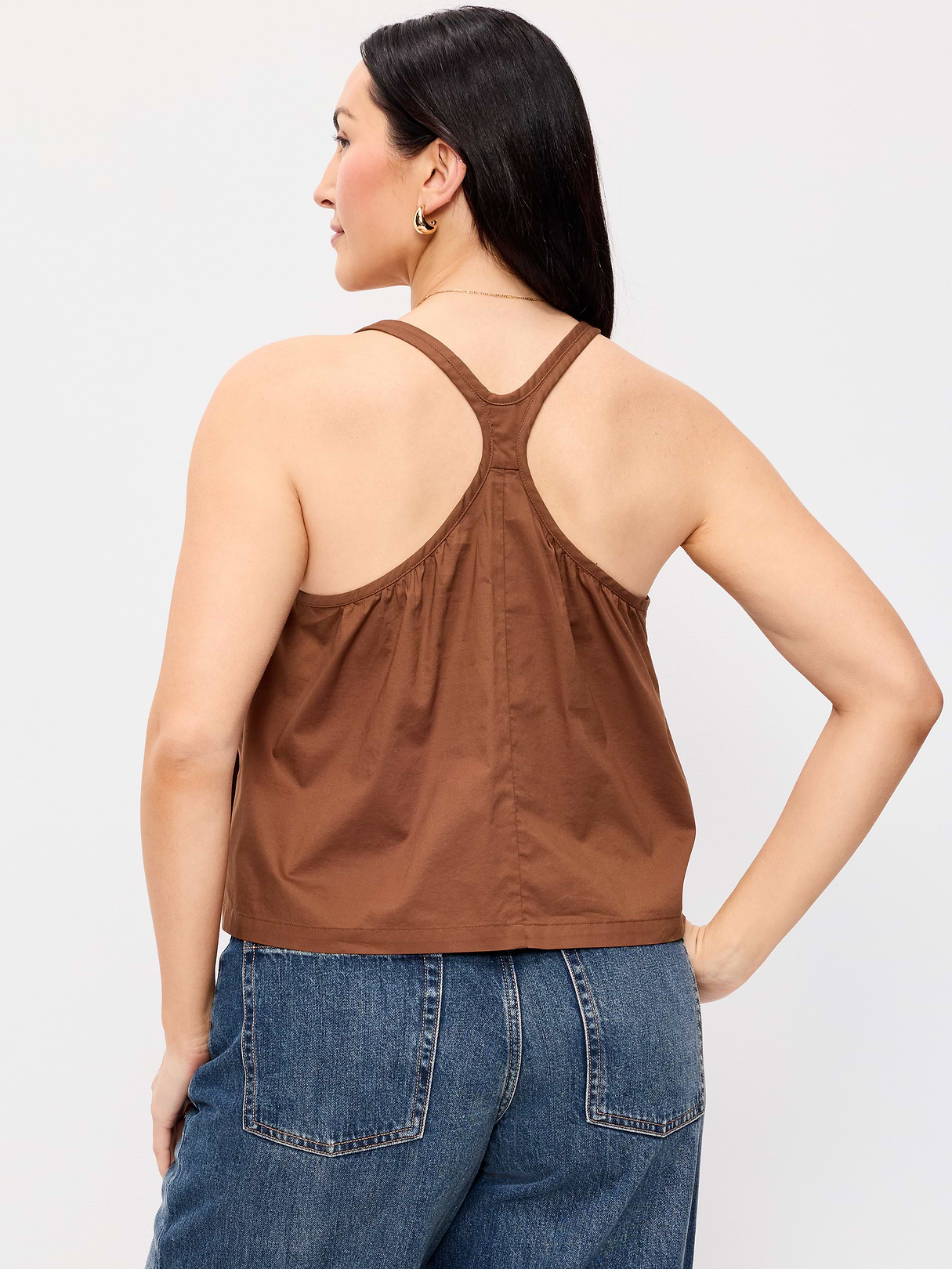 Sleeveless Trapeze Tank Top - Coco de mer