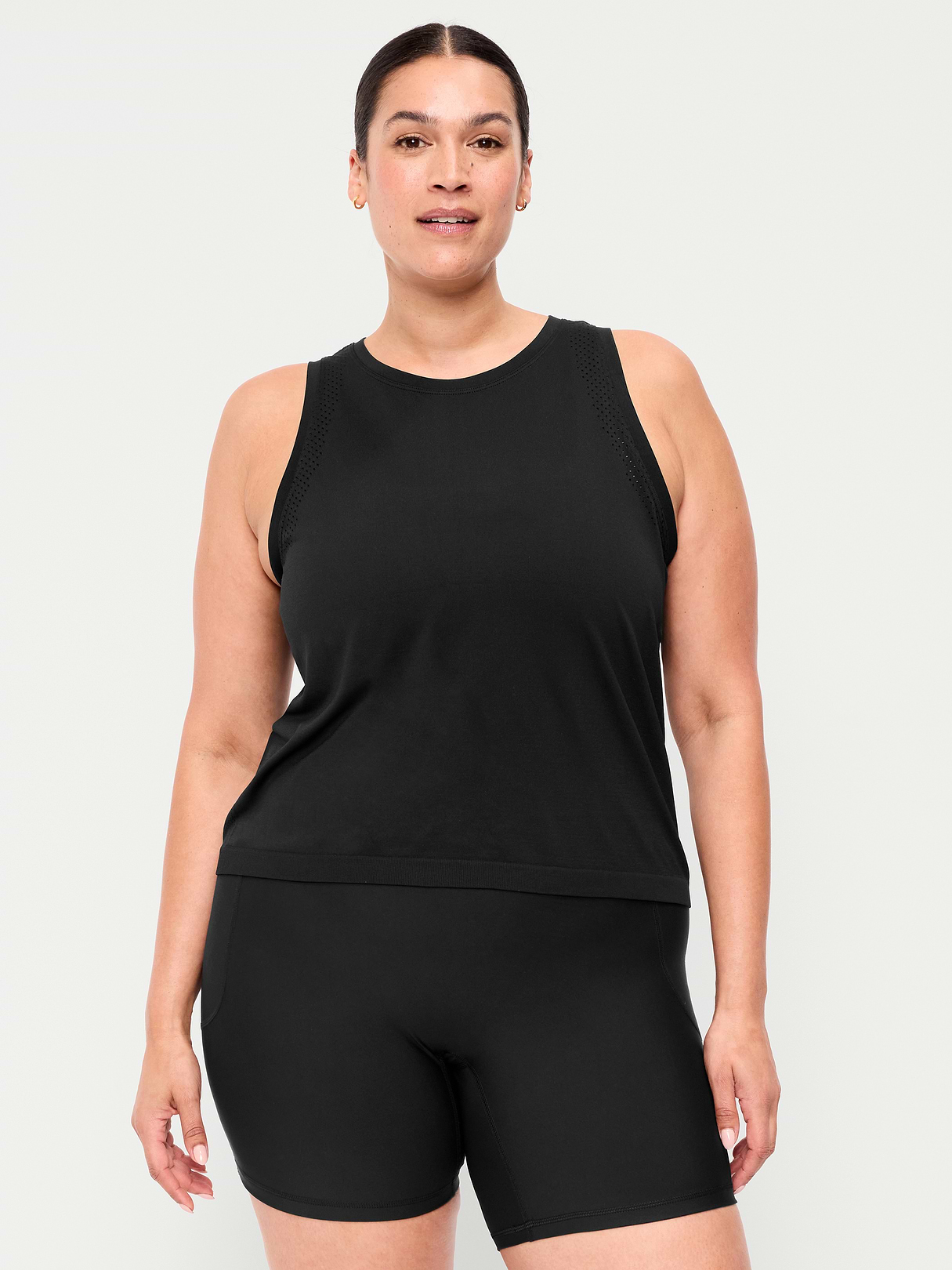 Fluid Seamless Loose Tank Top - Black Jack