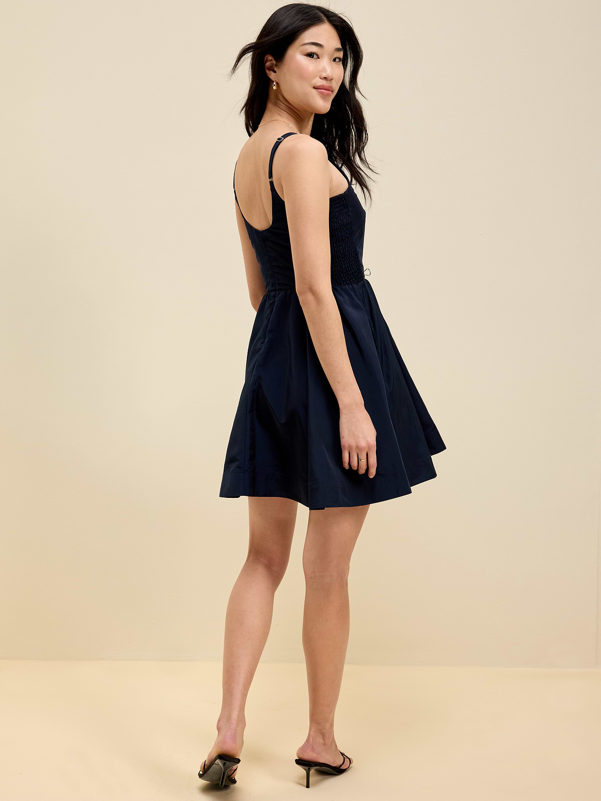 The Occasion by Old Navy Fit & Flare Taffeta Mini Dress - In the Navy