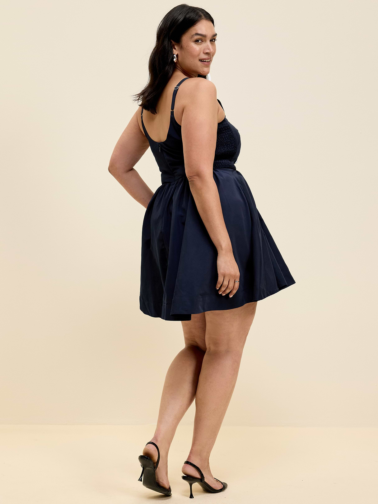The Occasion by Old Navy Fit & Flare Taffeta Mini Dress - In the Navy