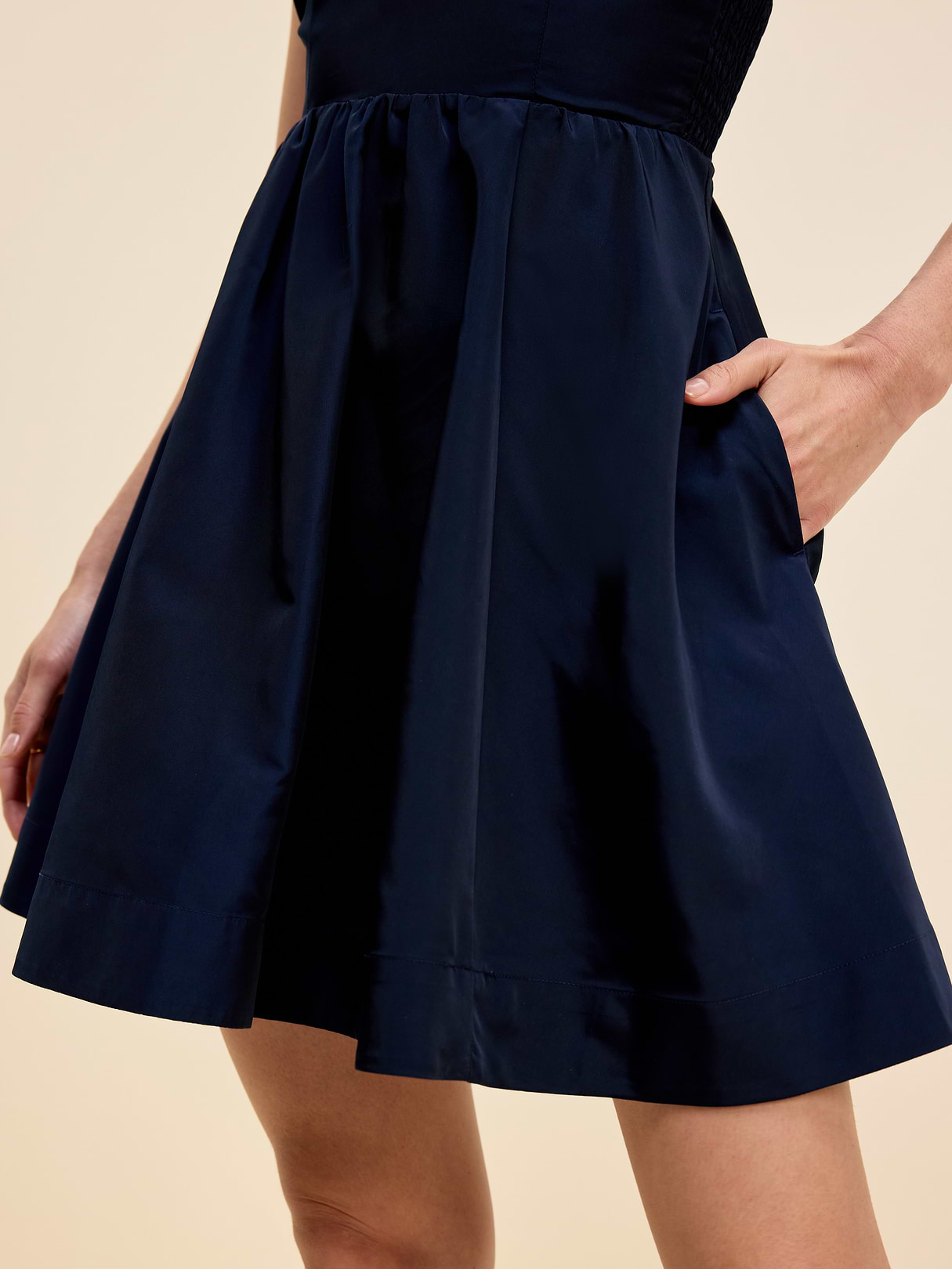 The Occasion by Old Navy Fit & Flare Taffeta Mini Dress - In the Navy