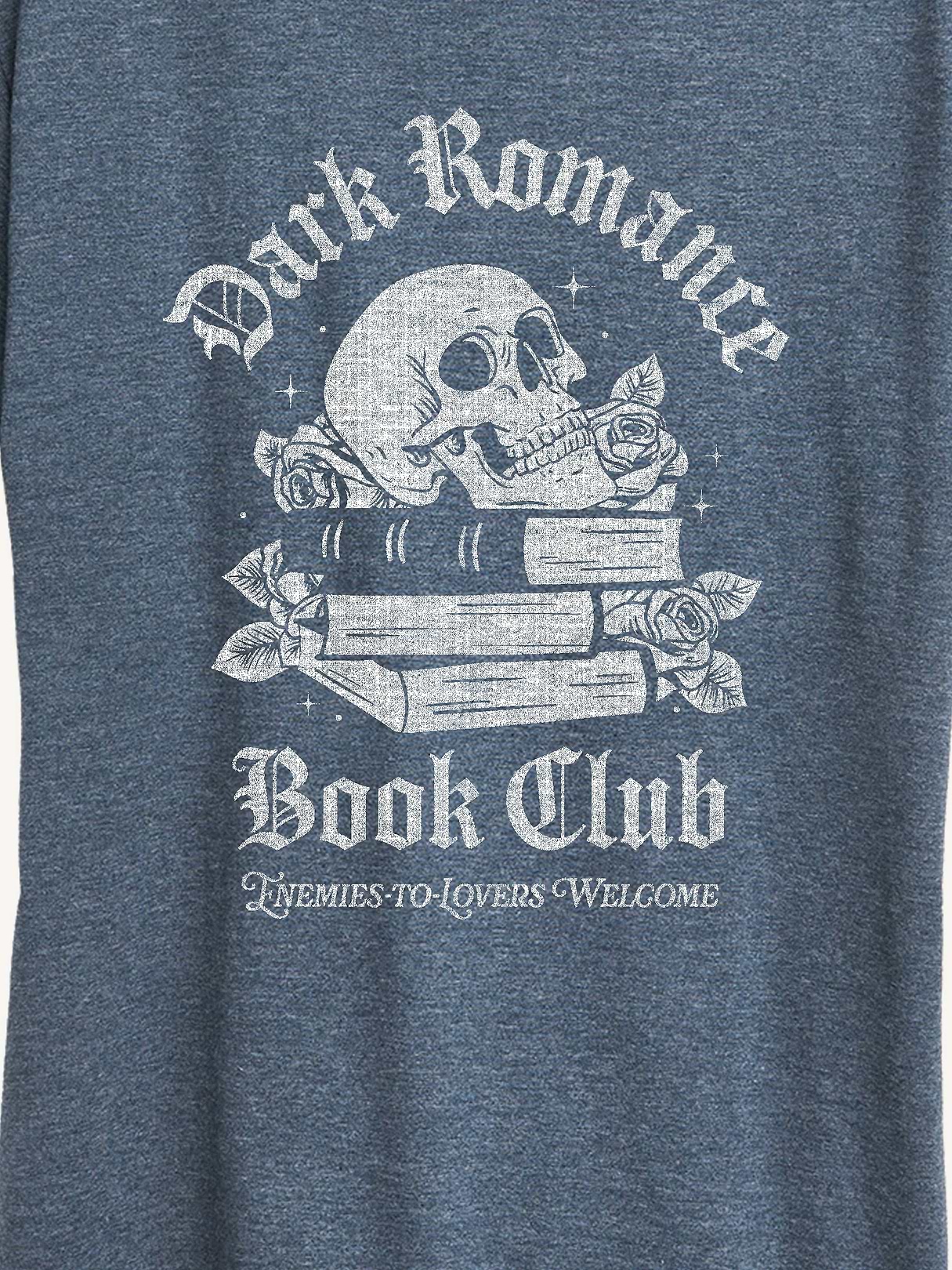 Dark Romance Book Club Short Sleeve Classic Fit Graphic T-Shirt - Heather Blue