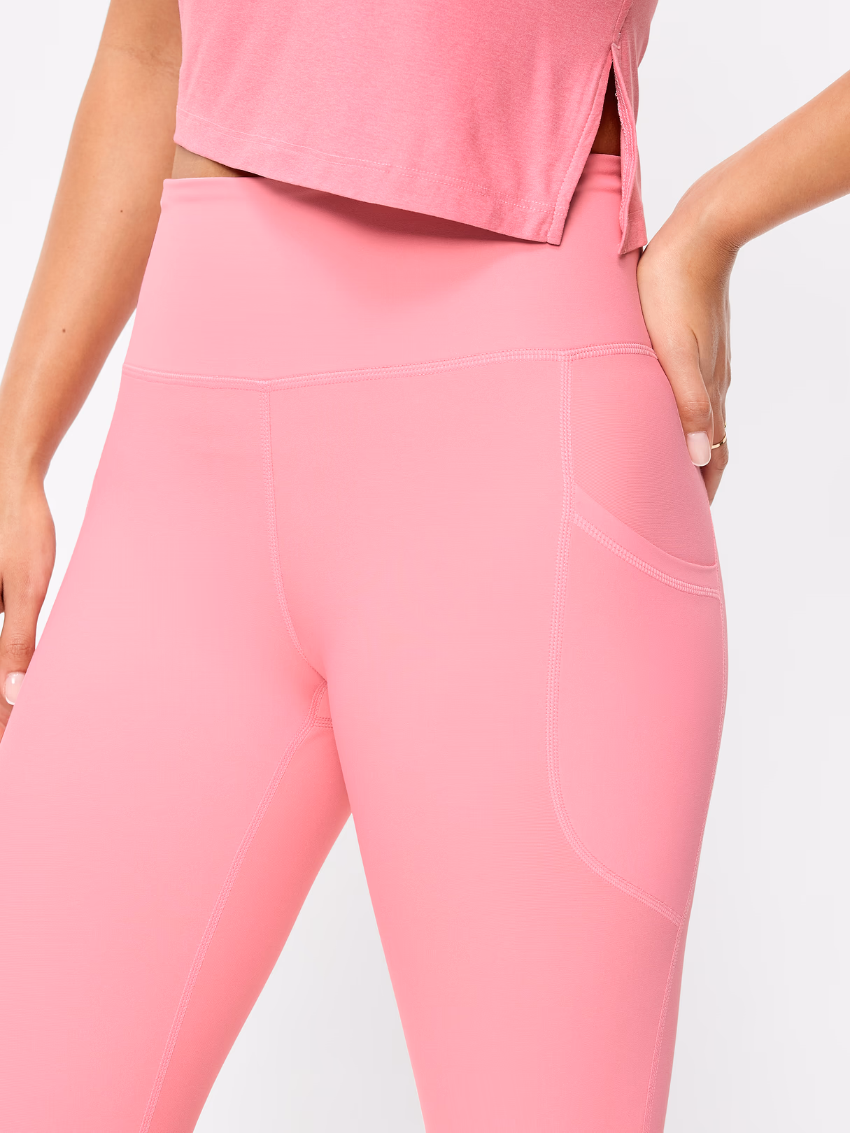 High-Waisted PowerSoft 7/8 Pocket Leggings - Sweet Sixteen