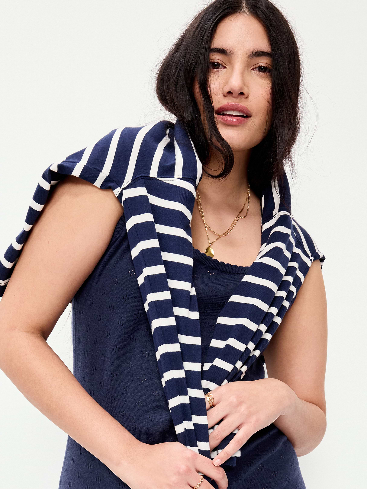 SoSoft Lite Pointelle Sweater Dress - Arctic Depth