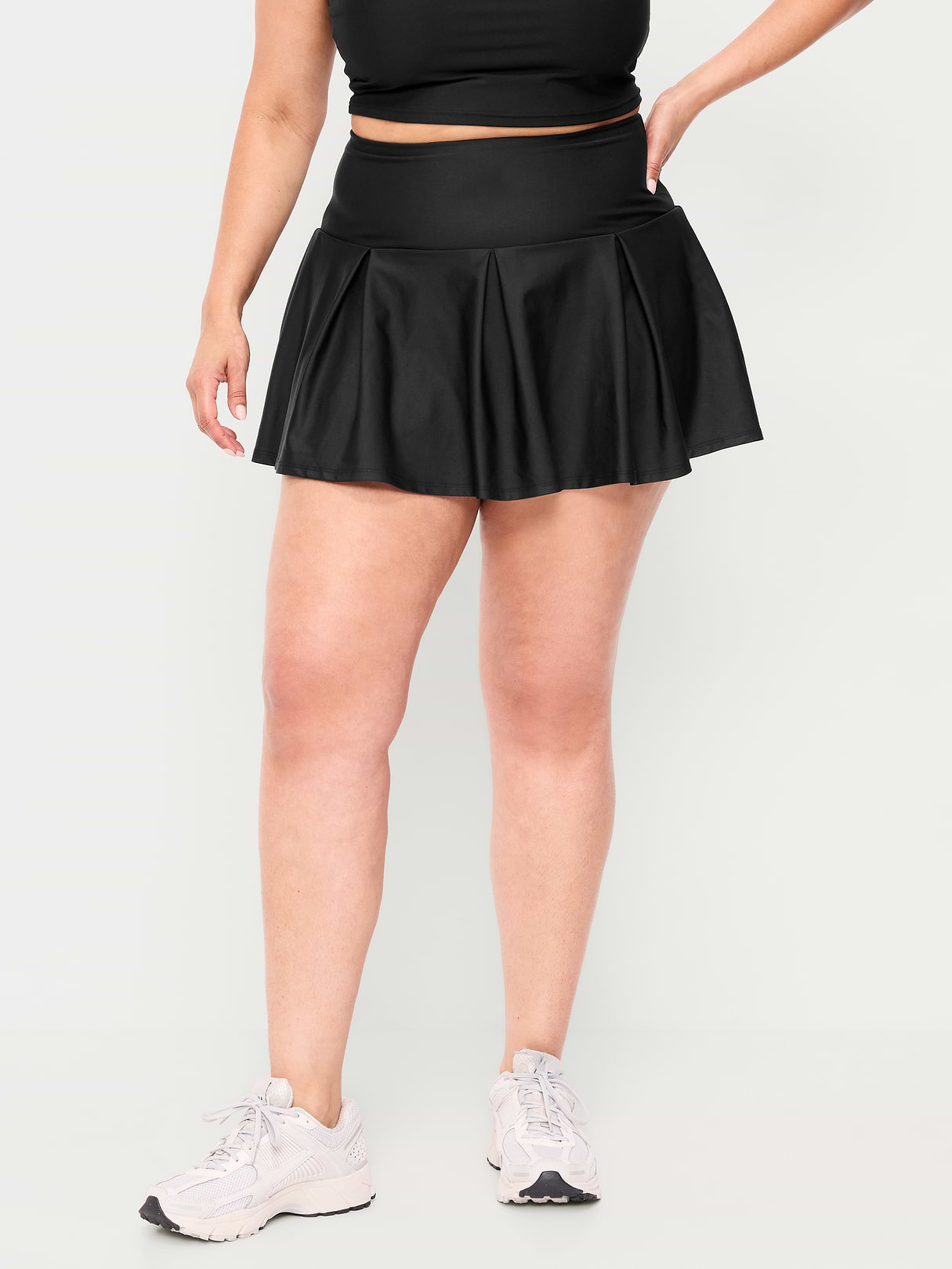 Extra High-Waisted Drop-Waist PowerSoft Skort - Black Jack
