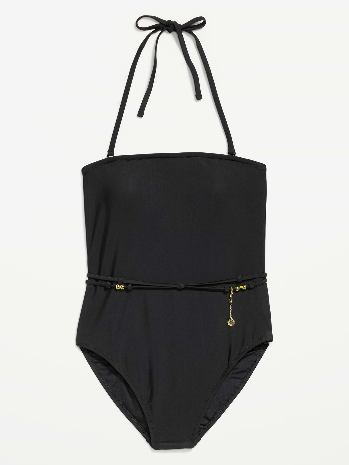 Strapless Belted One-Piece Swimsuit - Black Jack