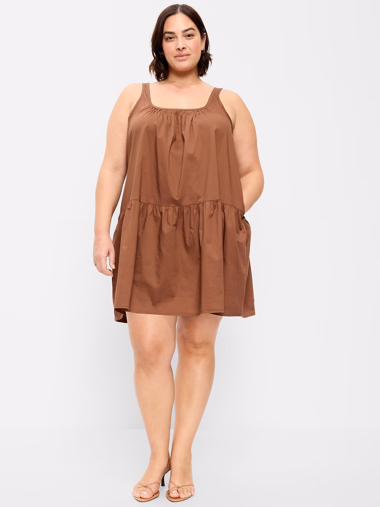 Drop-Waist Swing Mini Dress - Coco de mer