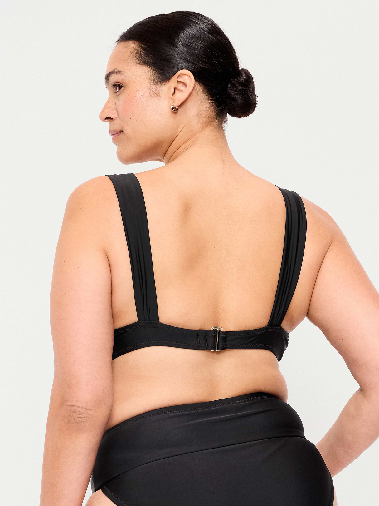 Cinched Swim Top - Black Jack