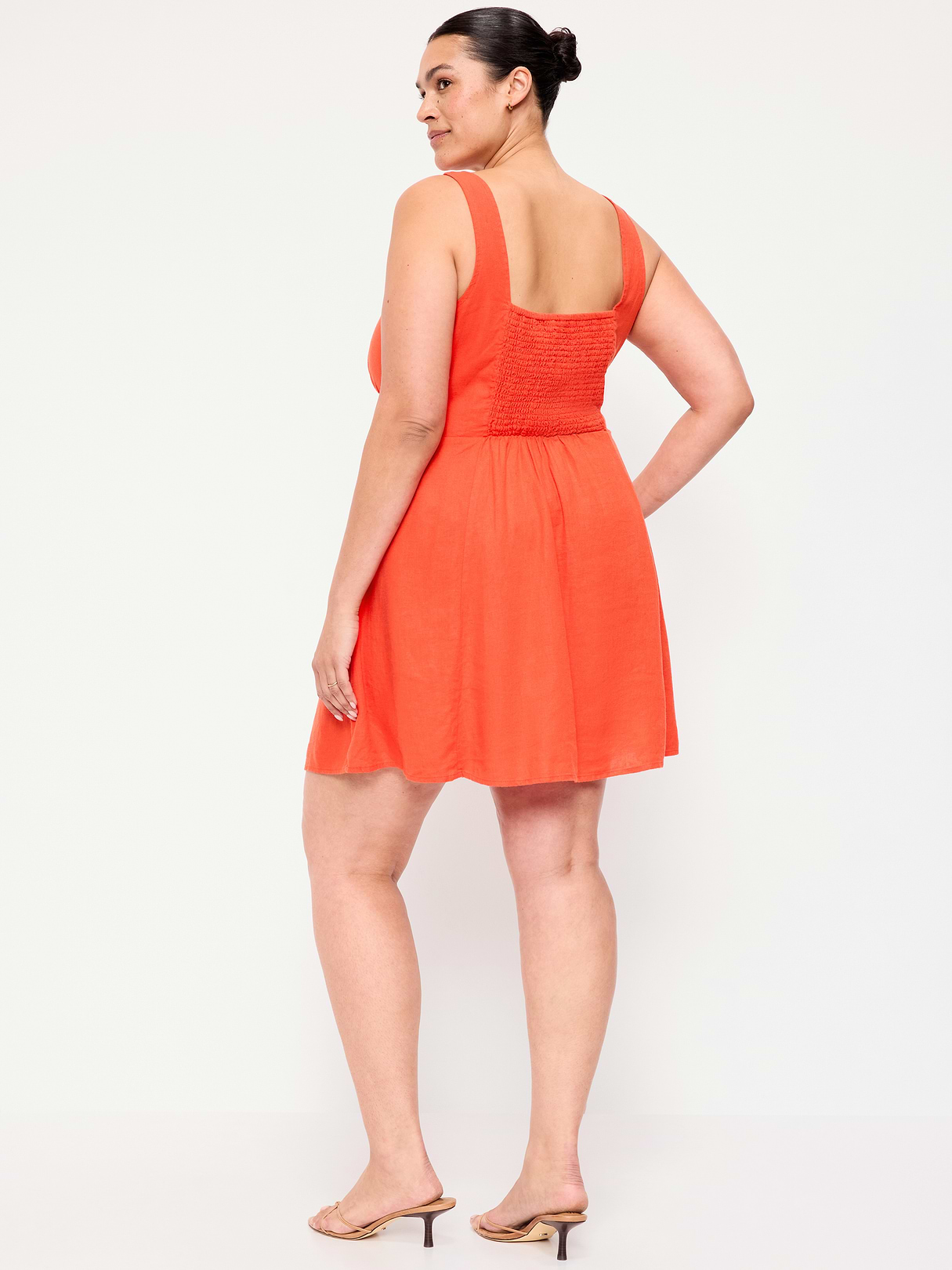 Fit & Flare Cami Mini Dress - Moonfish Orange