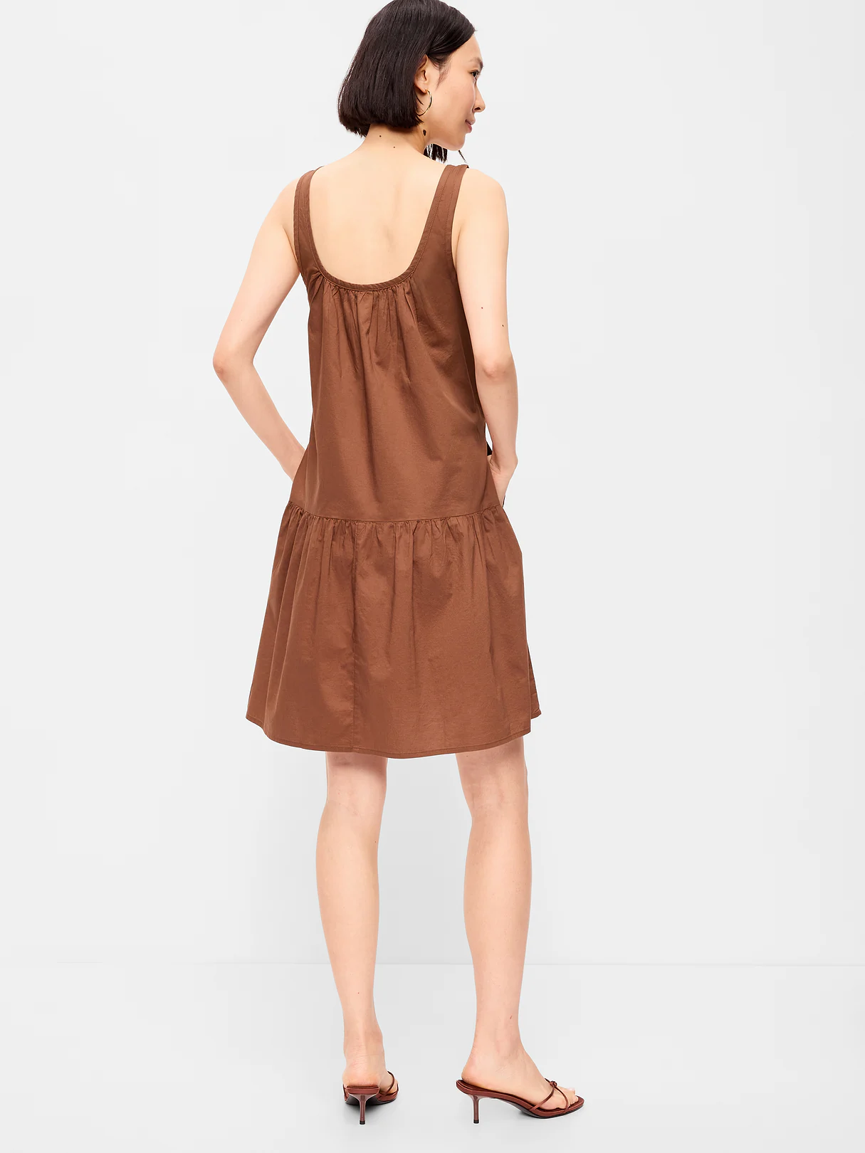 Drop-Waist Swing Mini Dress - Coco de mer