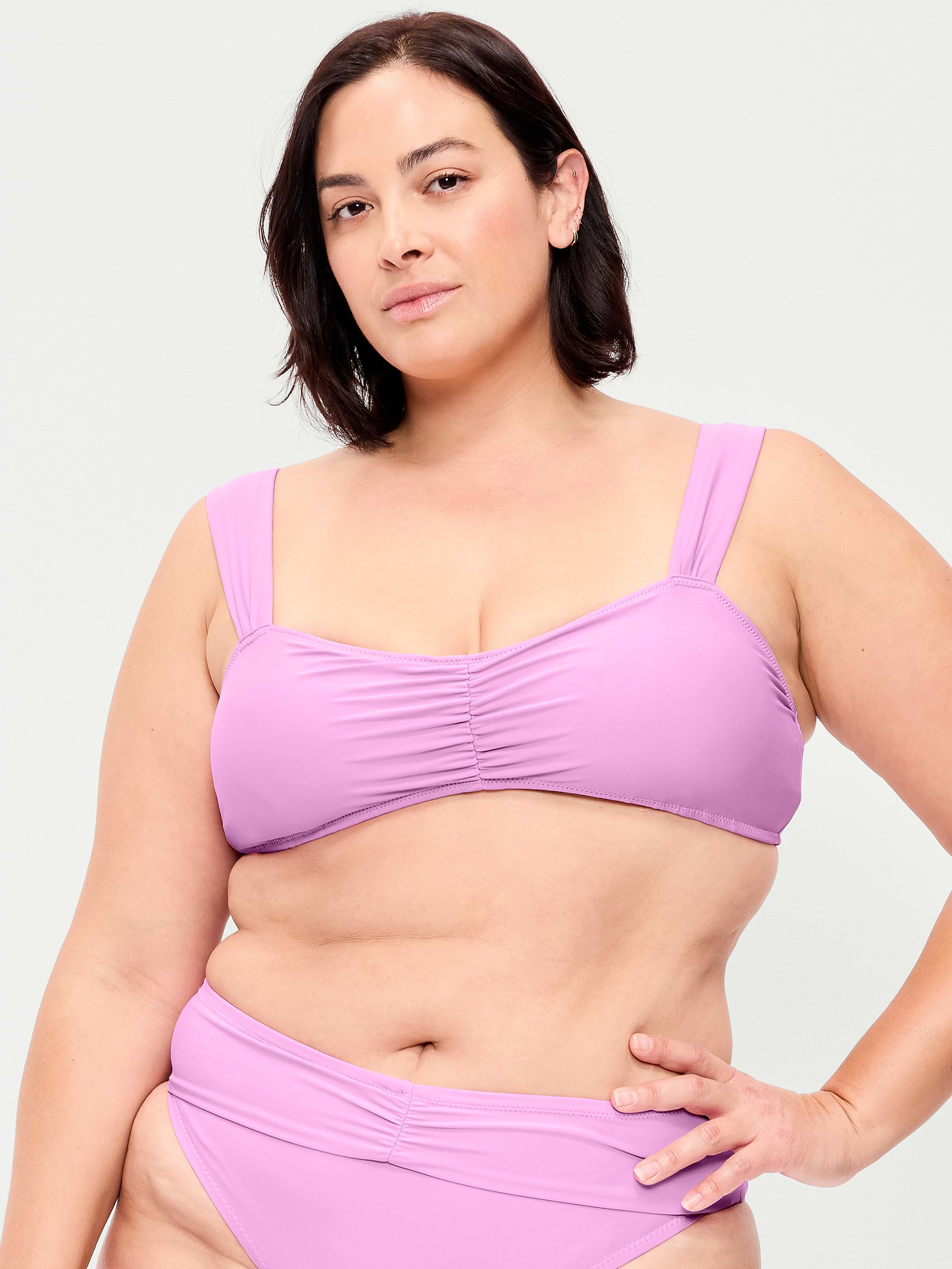 Cinched Swim Top - Rock Rose