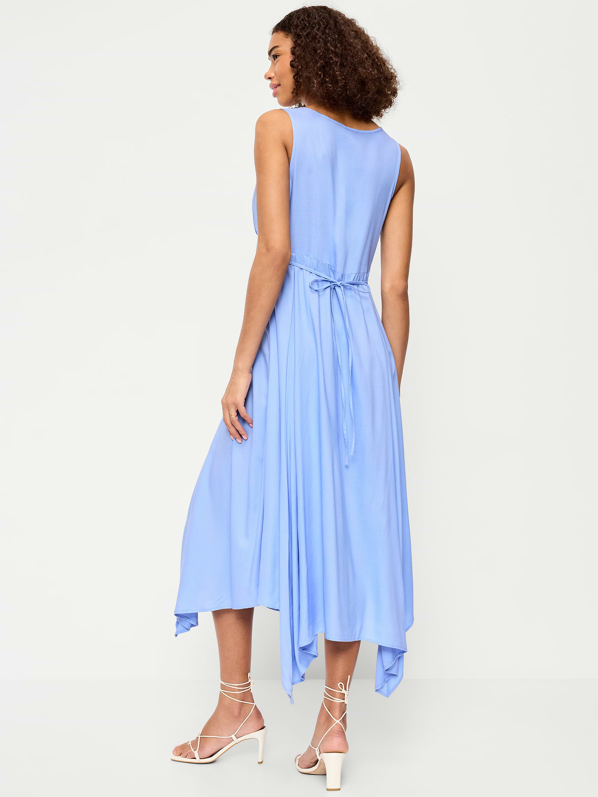 Handkerchief Hem Midi Dress - Flax Flower