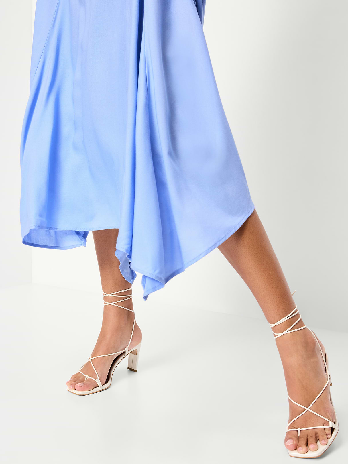 Handkerchief Hem Midi Dress - Flax Flower