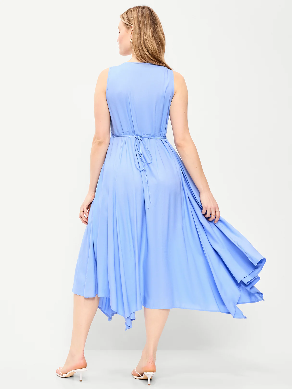 Handkerchief Hem Midi Dress - Flax Flower