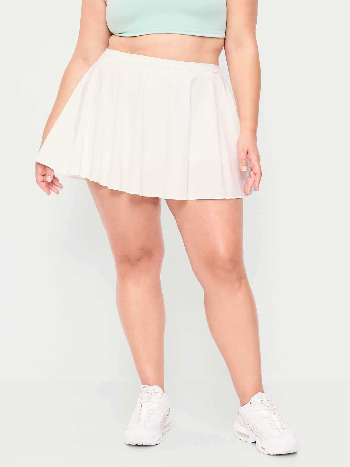 Extra High-Waisted Stretch Woven Swing Skort - Magnolia