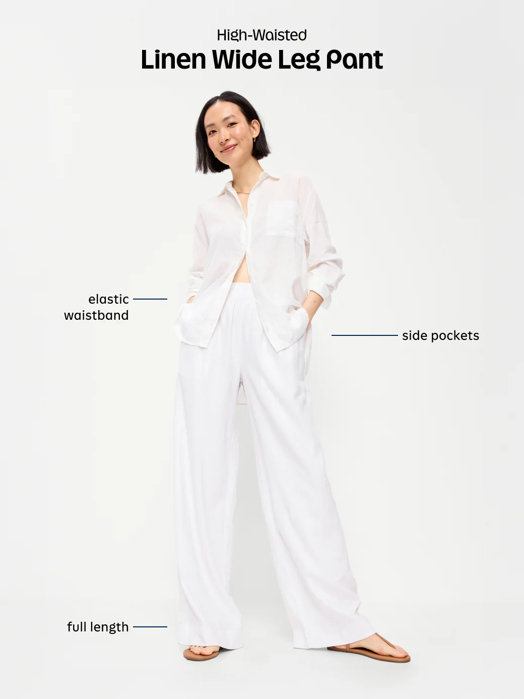 High-Waisted Linen-Blend Super Wide-Leg Pants - Kombu