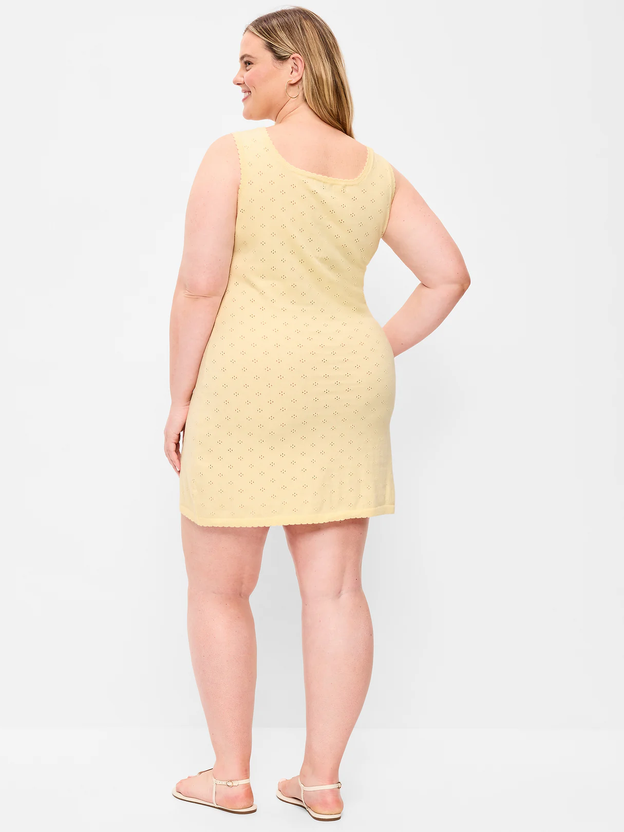 SoSoft Lite Pointelle Sweater Dress - Cool Almond