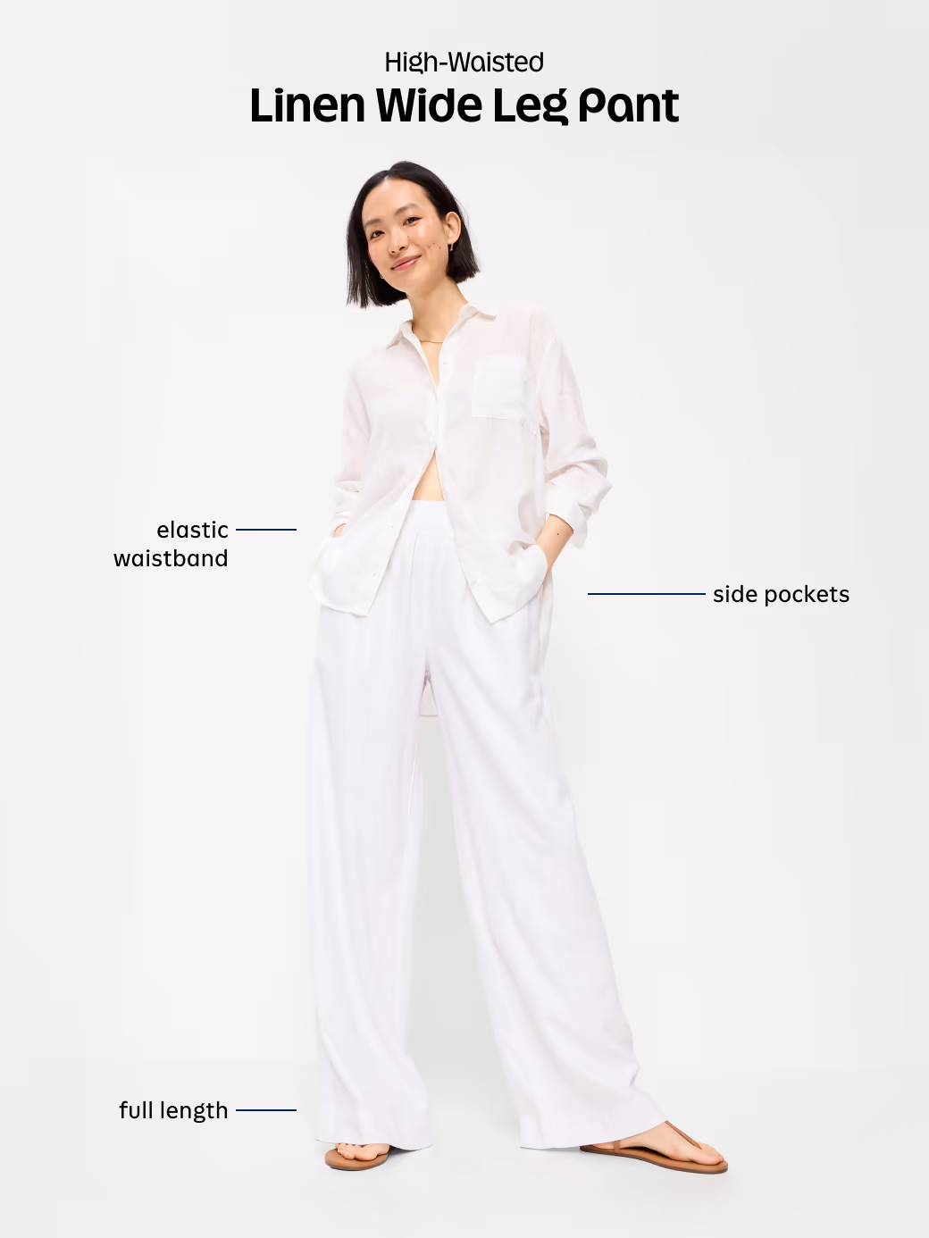 High-Waisted Linen-Blend Super Wide-Leg Pants - Neutral Stripe