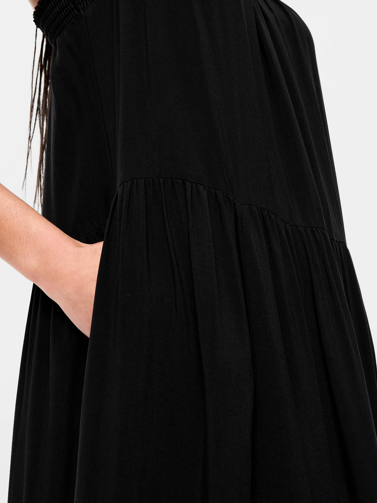 Airy Smocked Maxi Dress - Black Jack