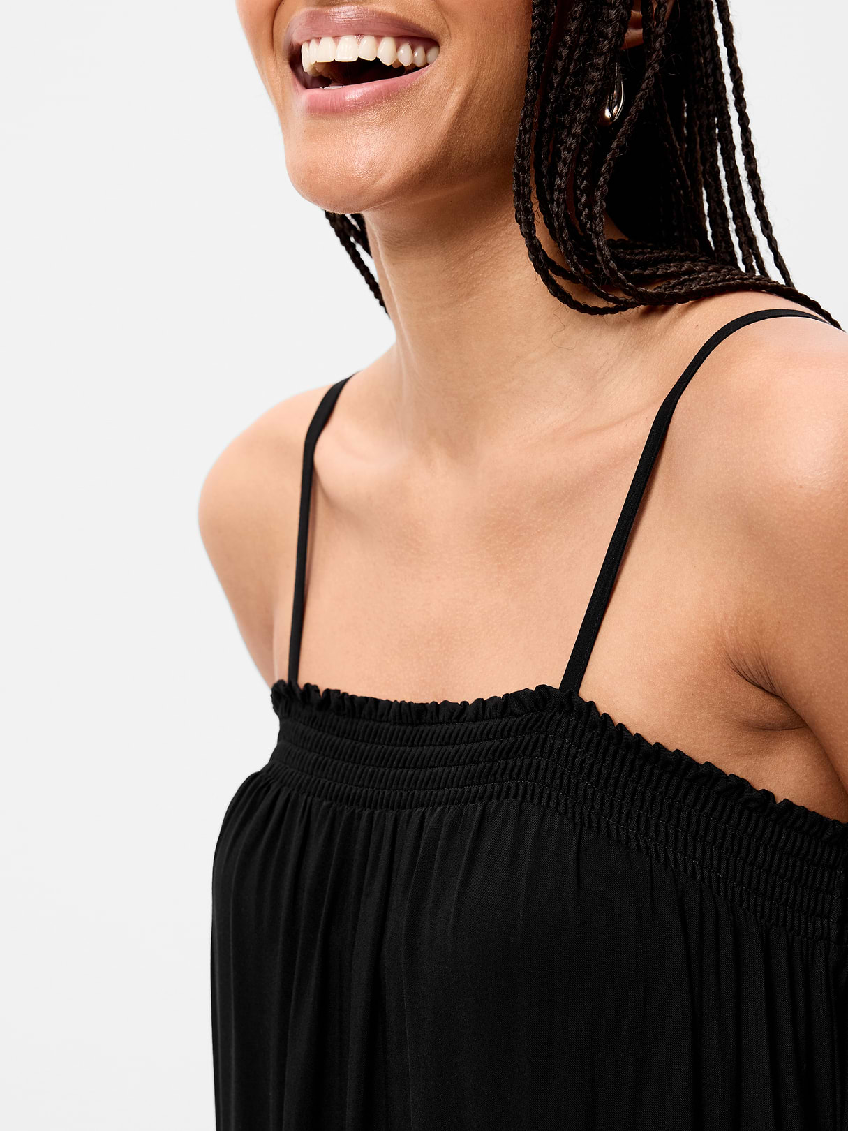 Airy Smocked Maxi Dress - Black Jack