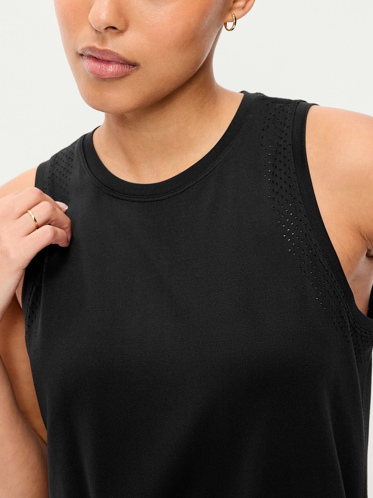 Fluid Seamless Loose Tank Top - Black Jack