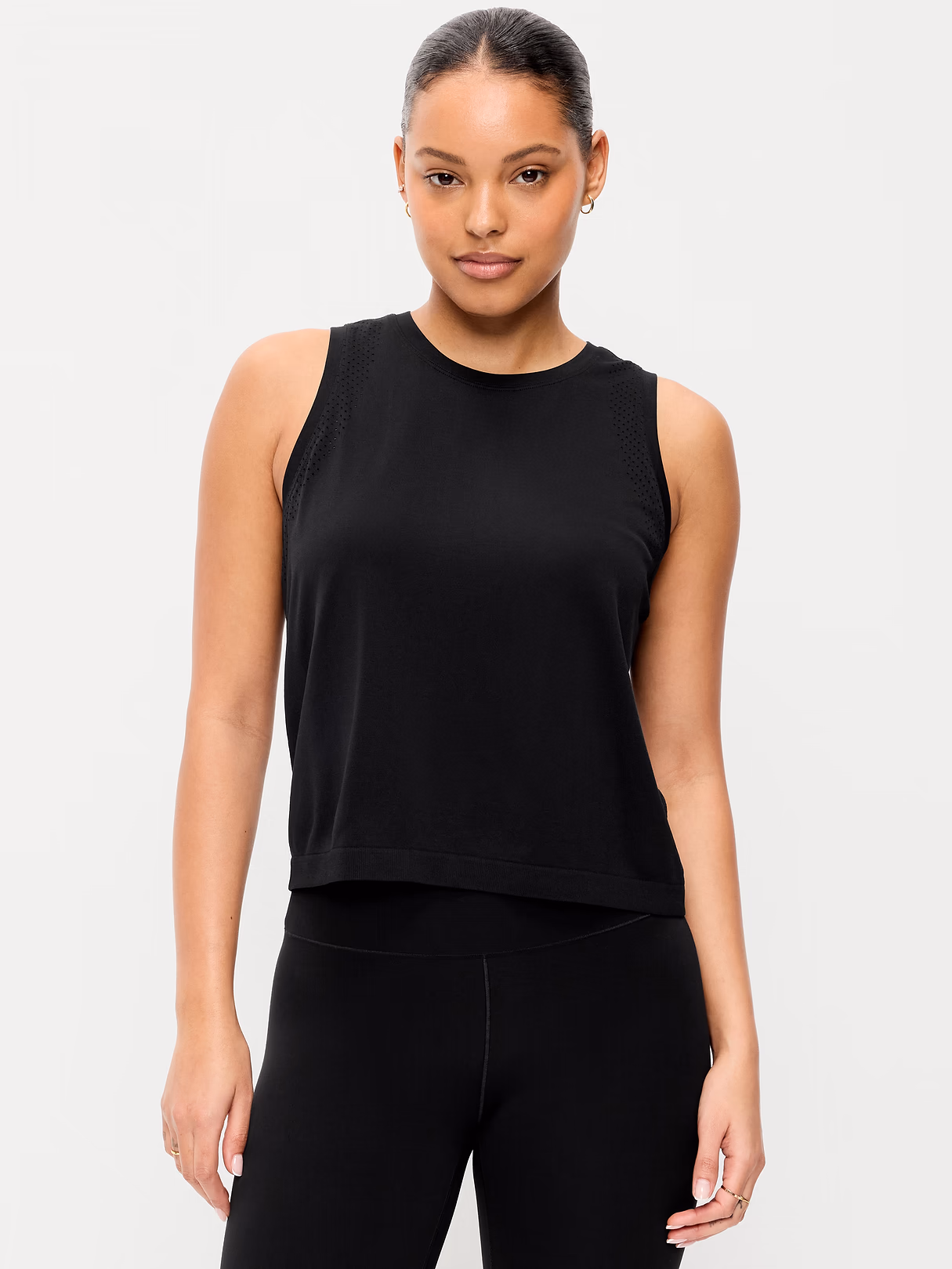 Fluid Seamless Loose Tank Top - Black Jack