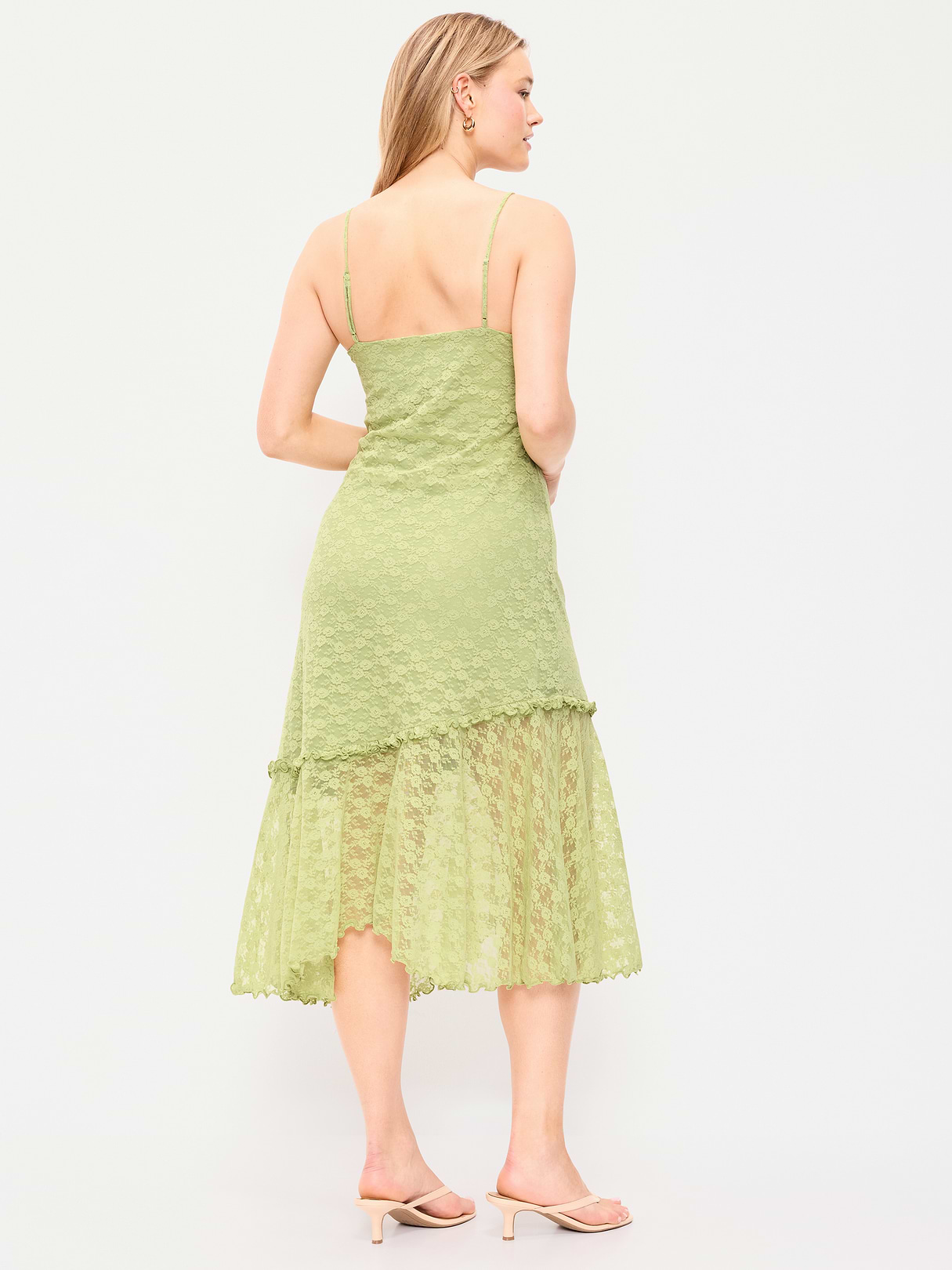 Fit & Flare Lace Midi Dress - Dandelion Leaf
