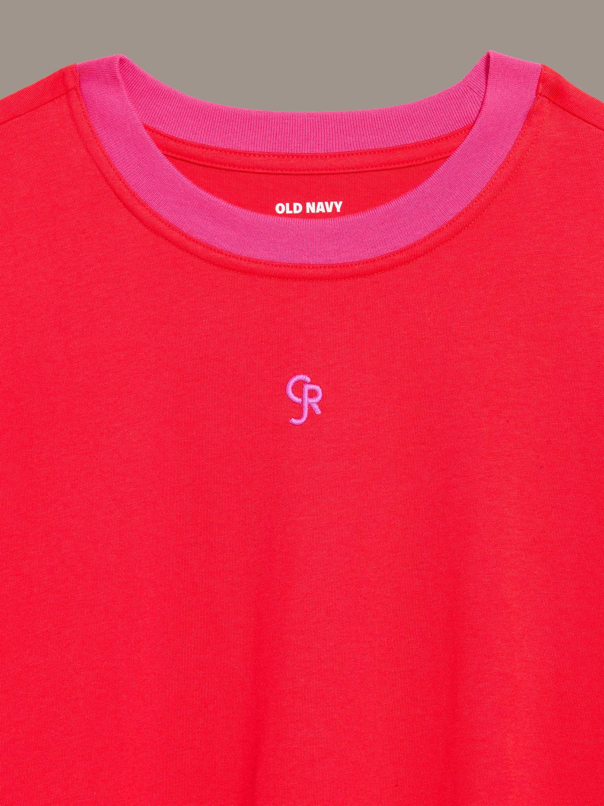 Old Navy x Christopher John Rogers Crop T-Shirt - Red Aloud